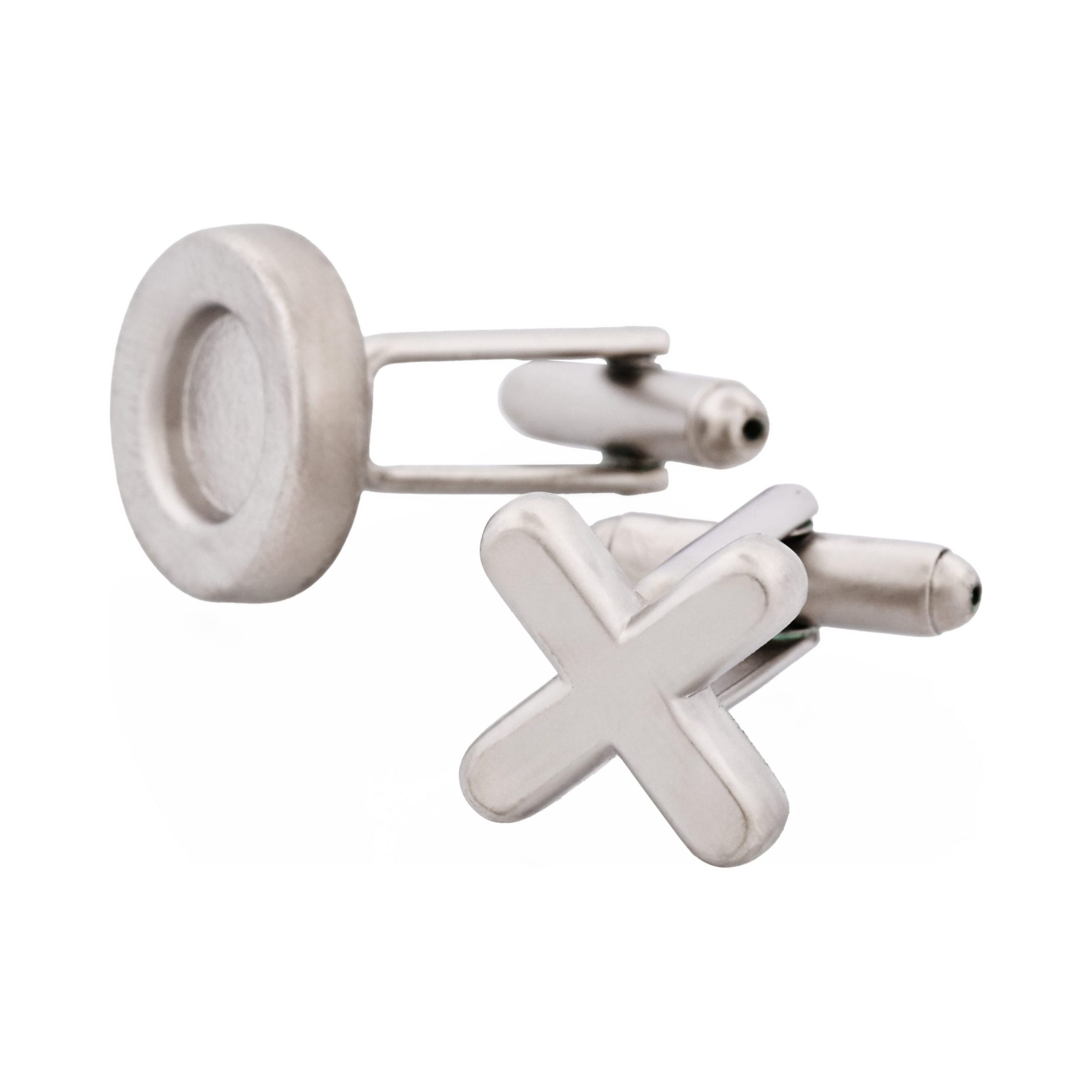 Rhodium Plated 0 & X Cufflinks