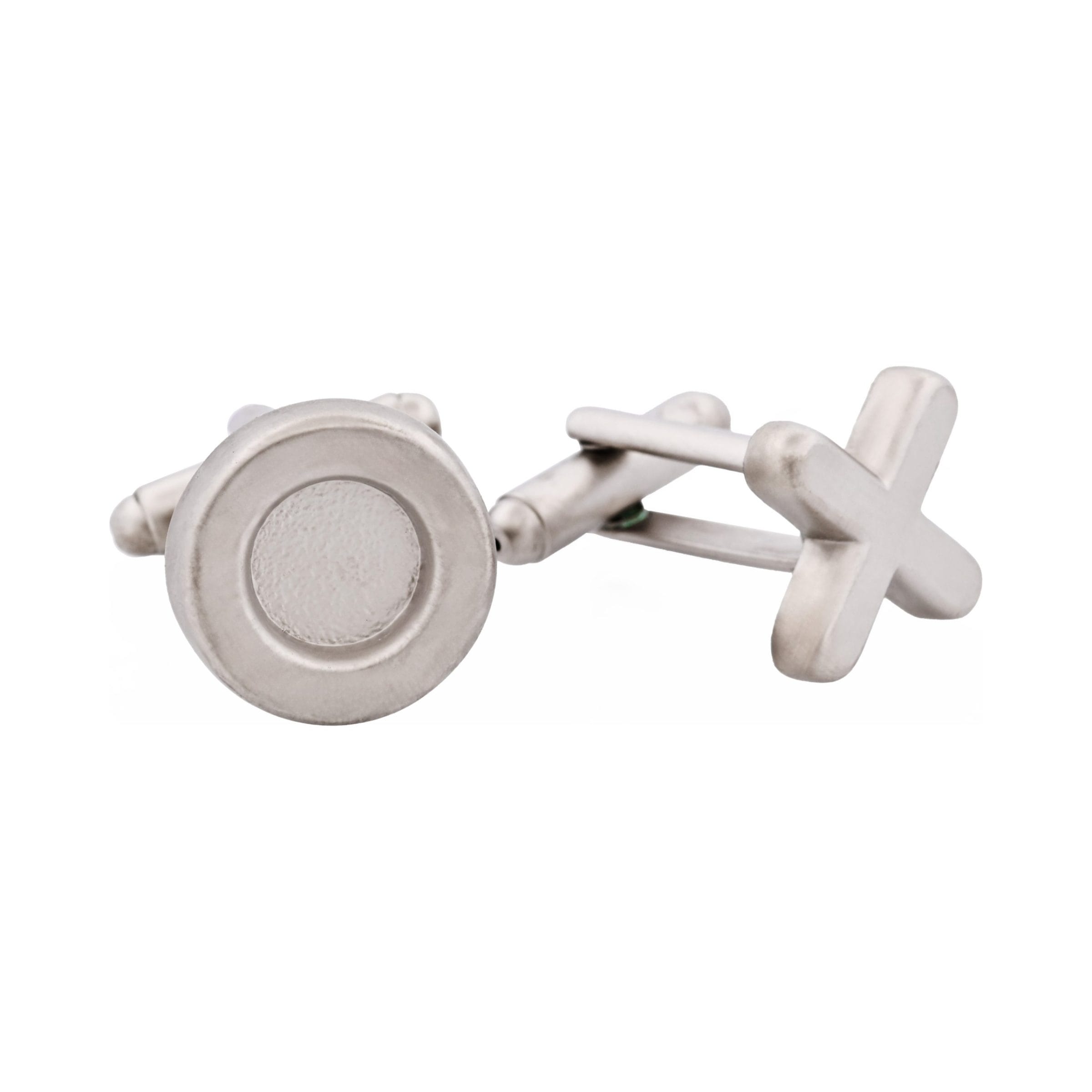 Rhodium Plated 0 & X Cufflinks