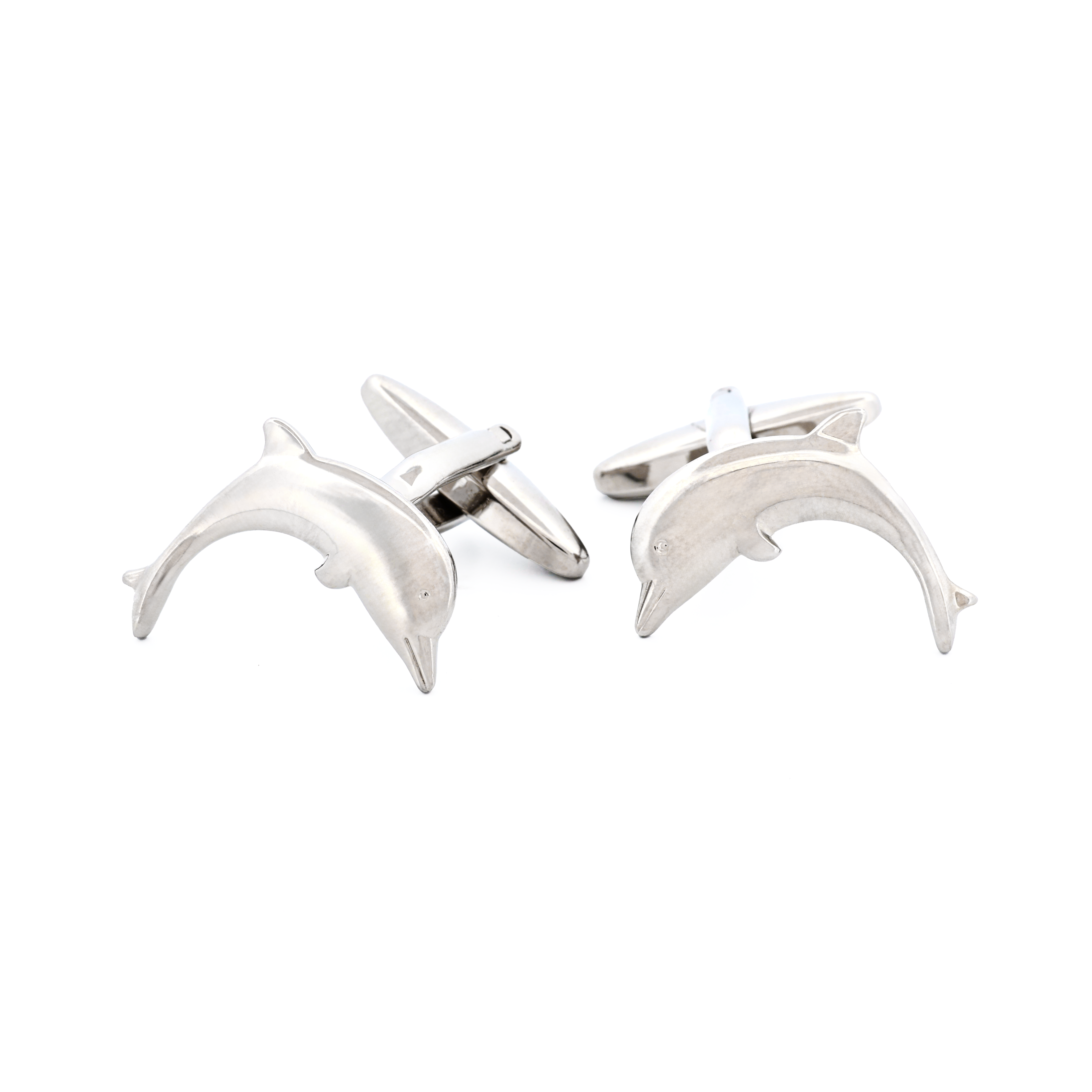 Rhodium Plated Dolphin Cufflinks