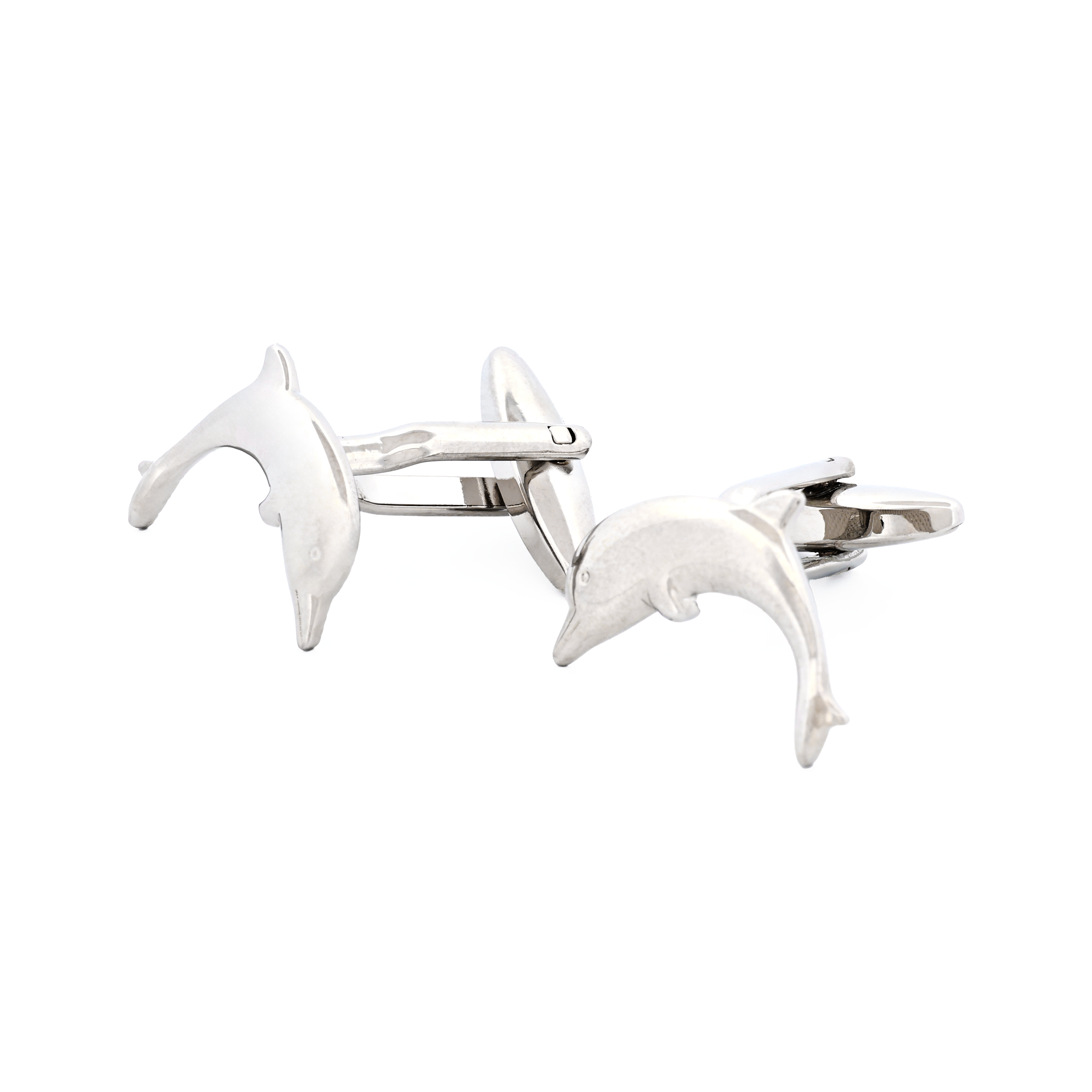Rhodium Plated Dolphin Cufflinks