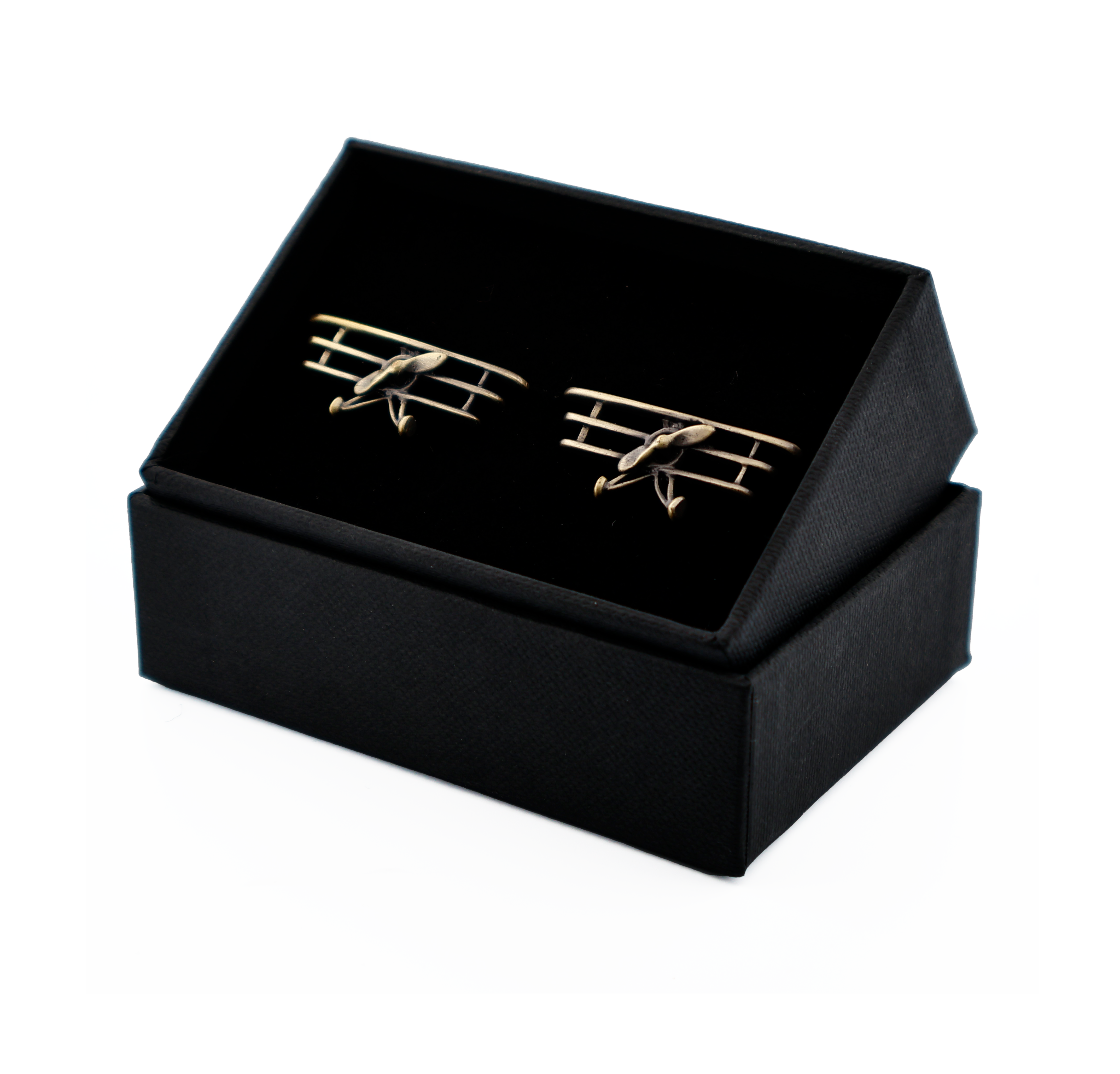 Burnish Gold Triplane Cufflinks