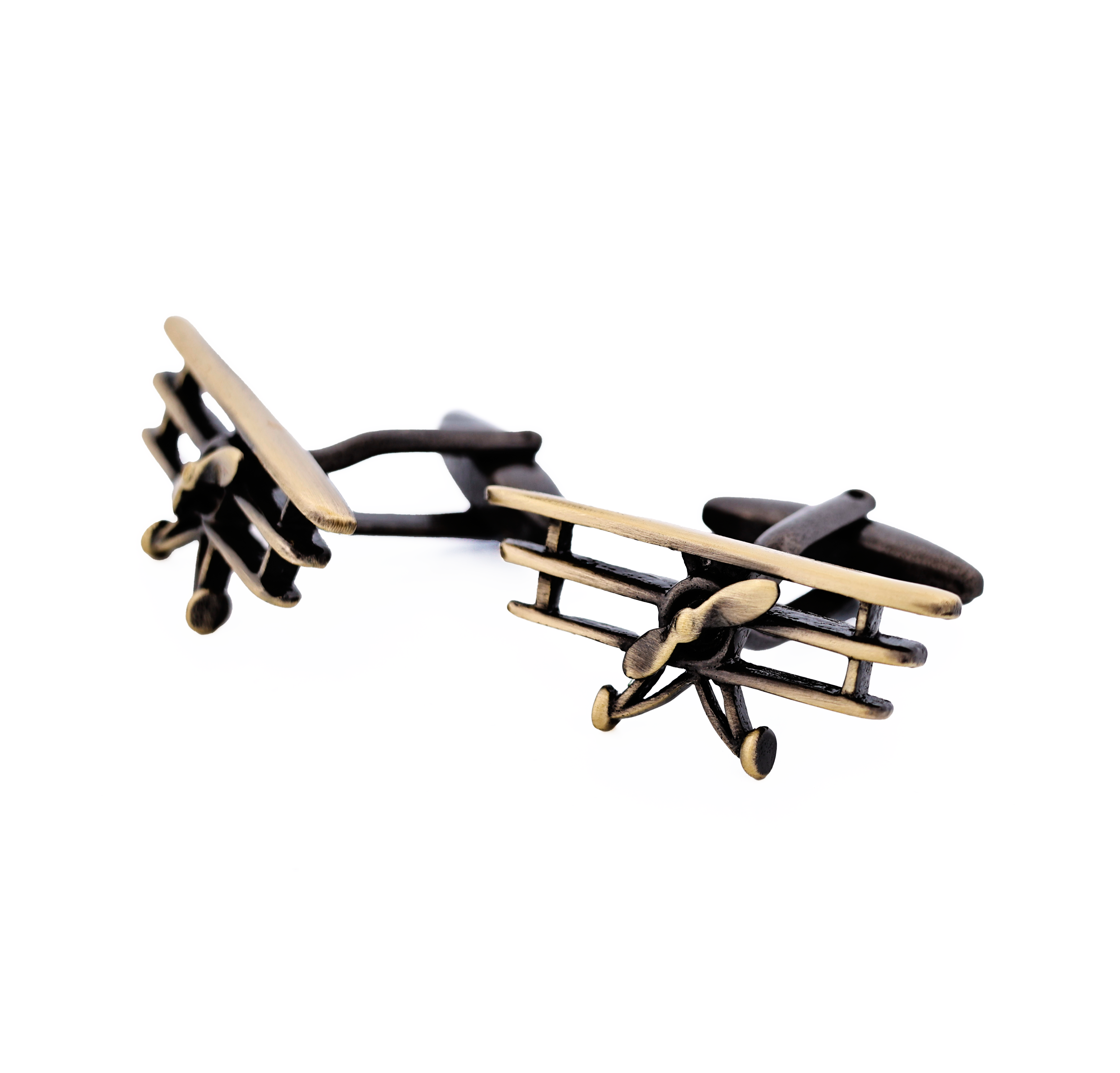 Burnish Gold Triplane Cufflinks
