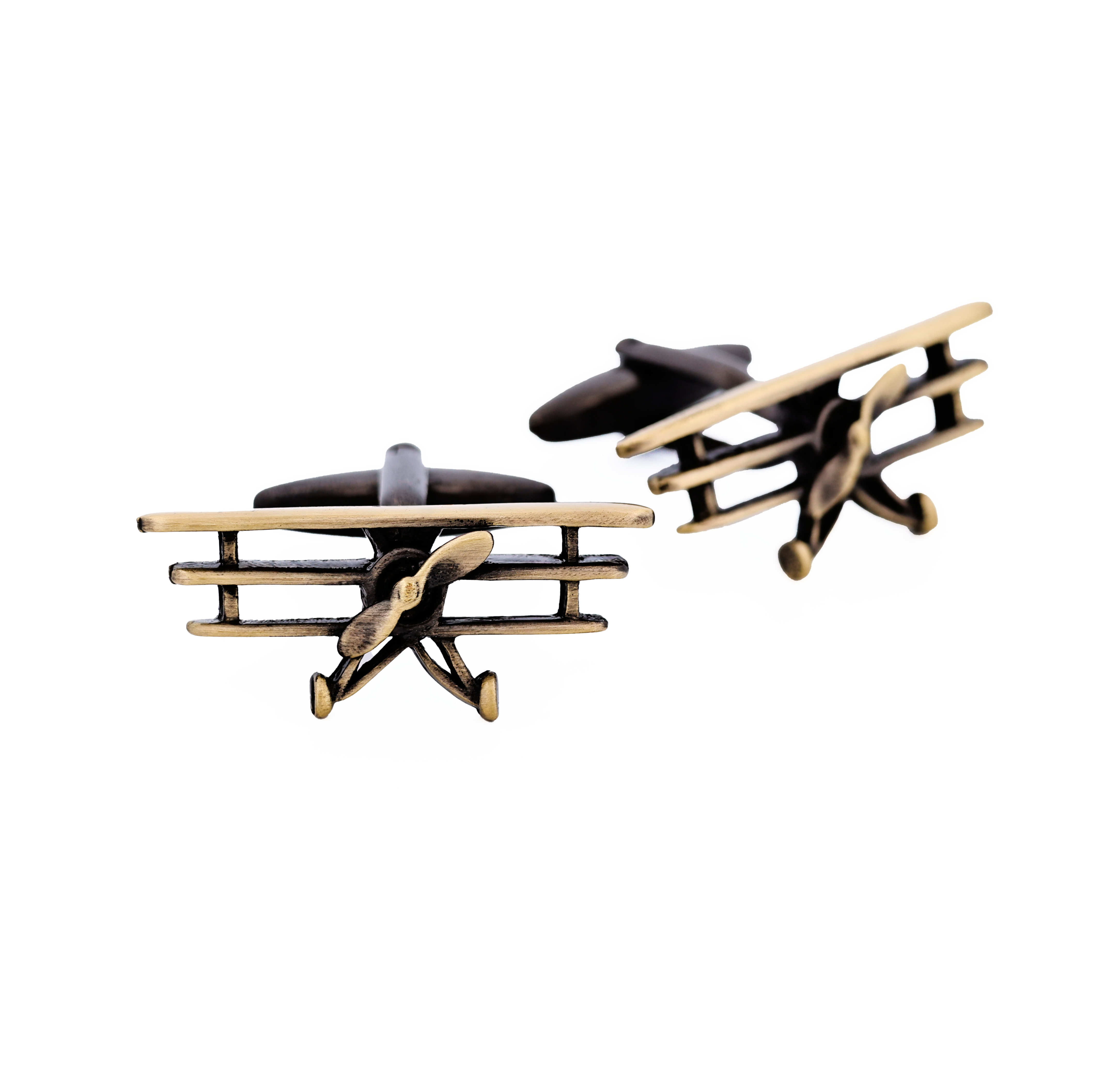 Burnish Gold Triplane Cufflinks
