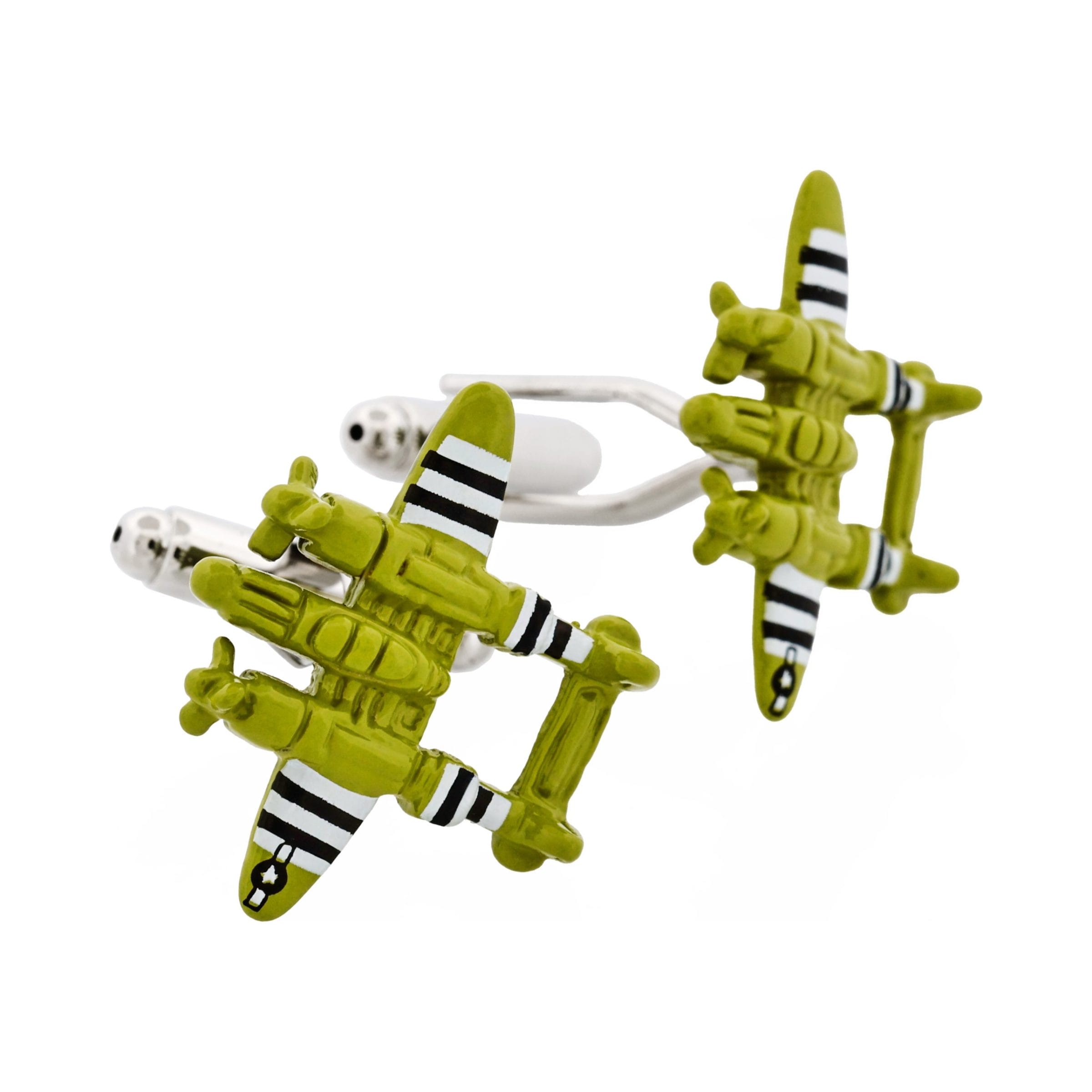 Northrop P38 Lightning Warplane Cufflinks