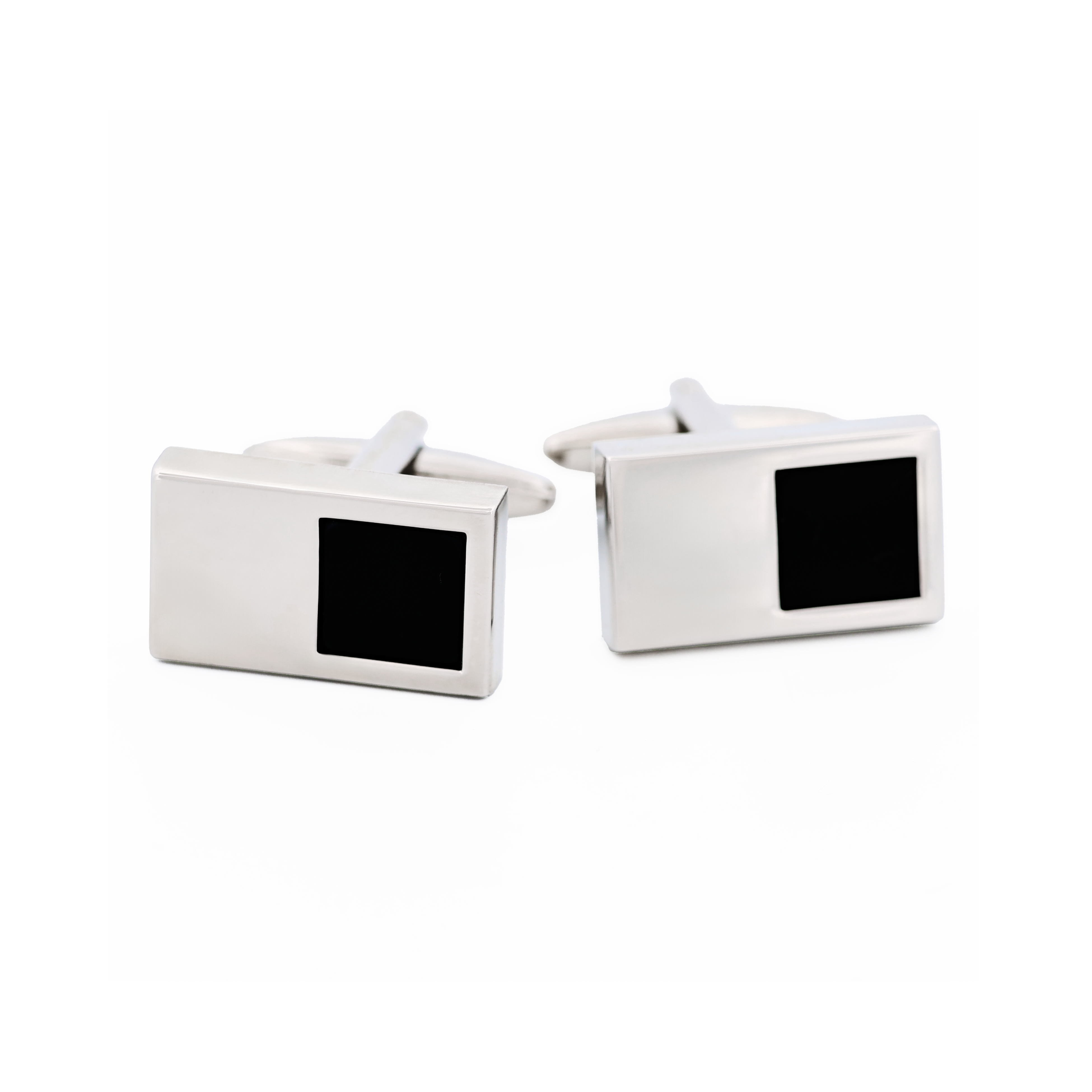 Rhodium & Black Cufflinks