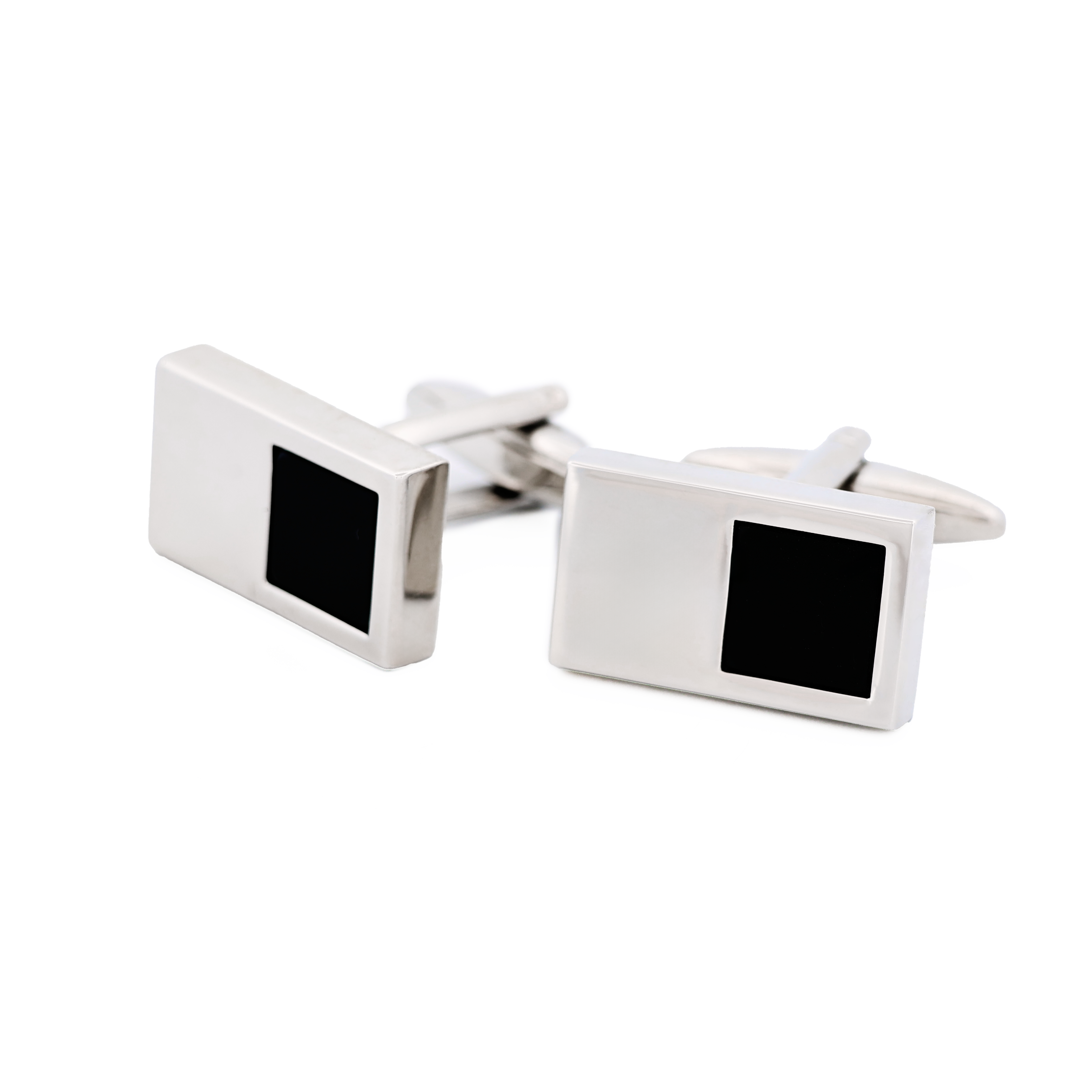 Rhodium & Black Cufflinks