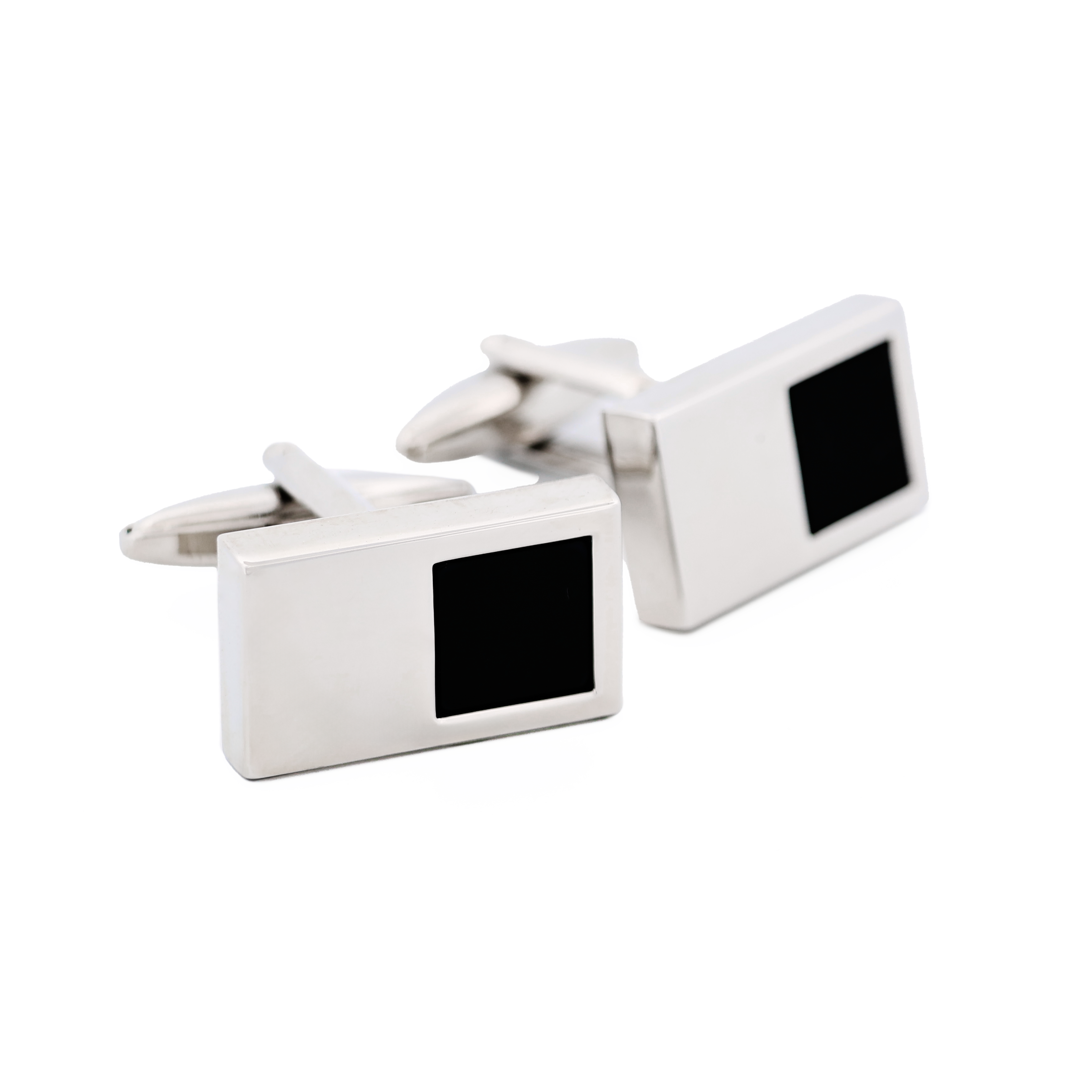 Rhodium & Black Cufflinks