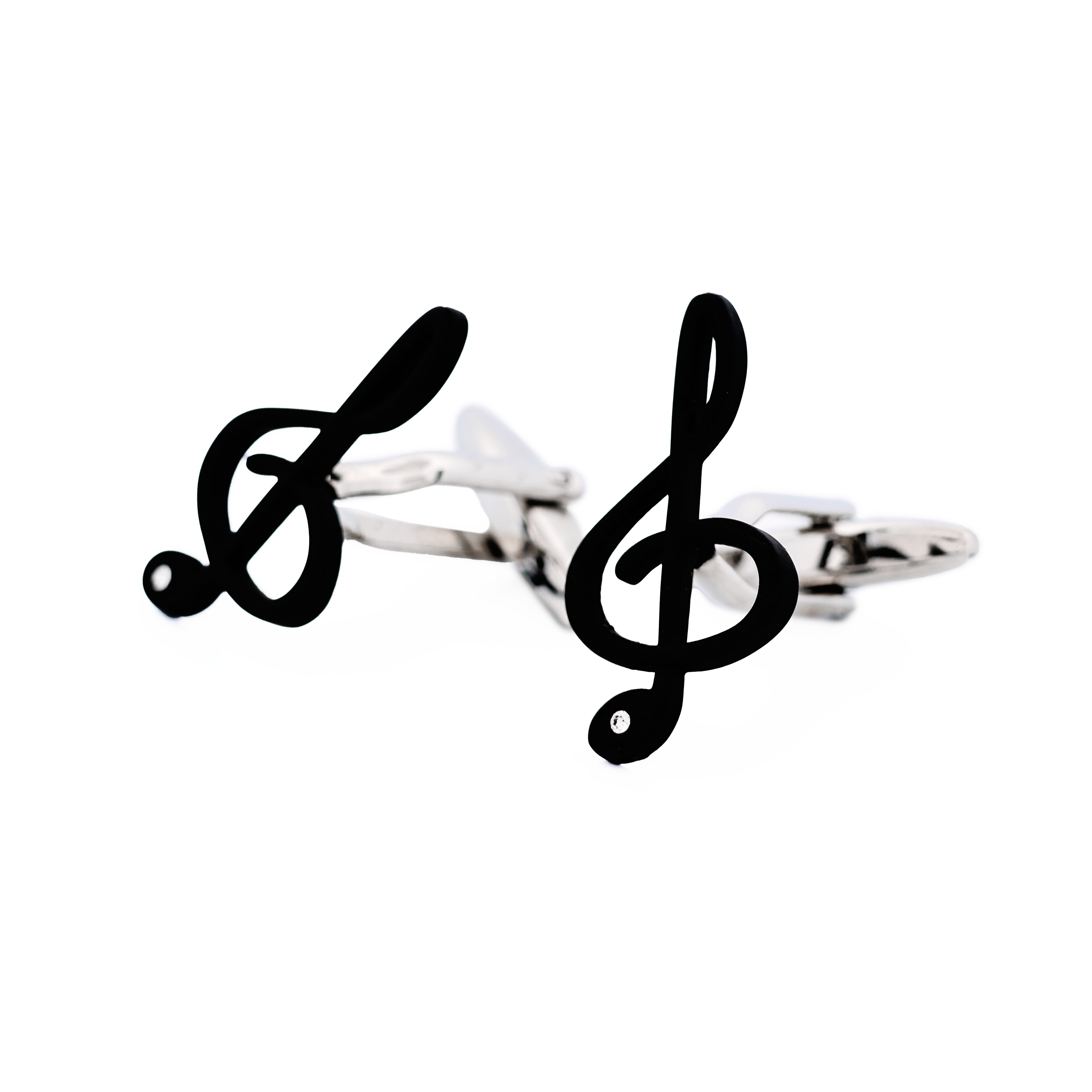 Black Plated Musical Clef Cufflinks