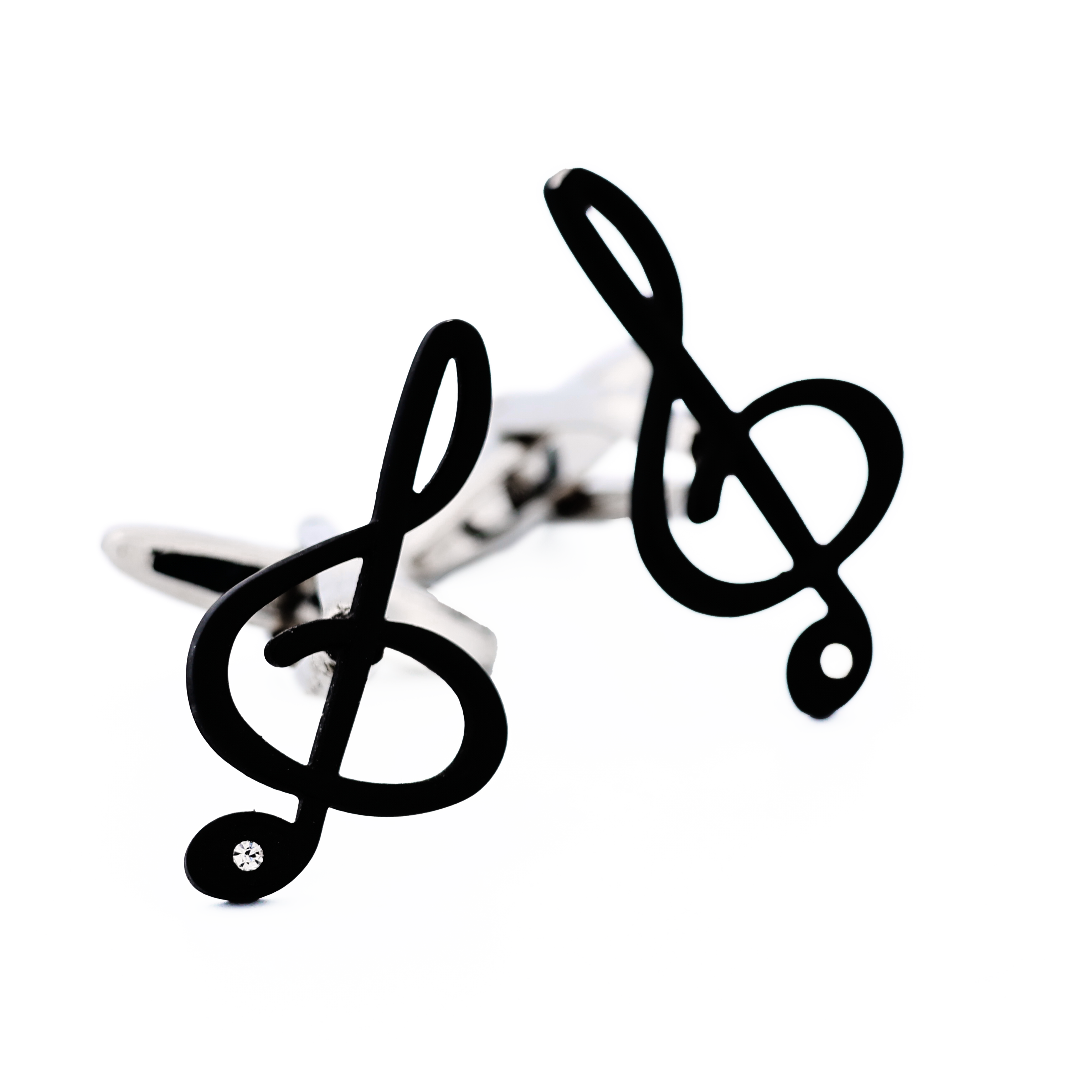 Black Plated Musical Clef Cufflinks