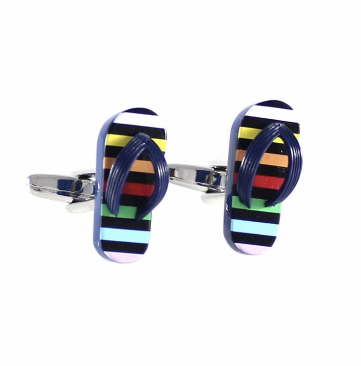Multi Coloured Thong Cufflinks