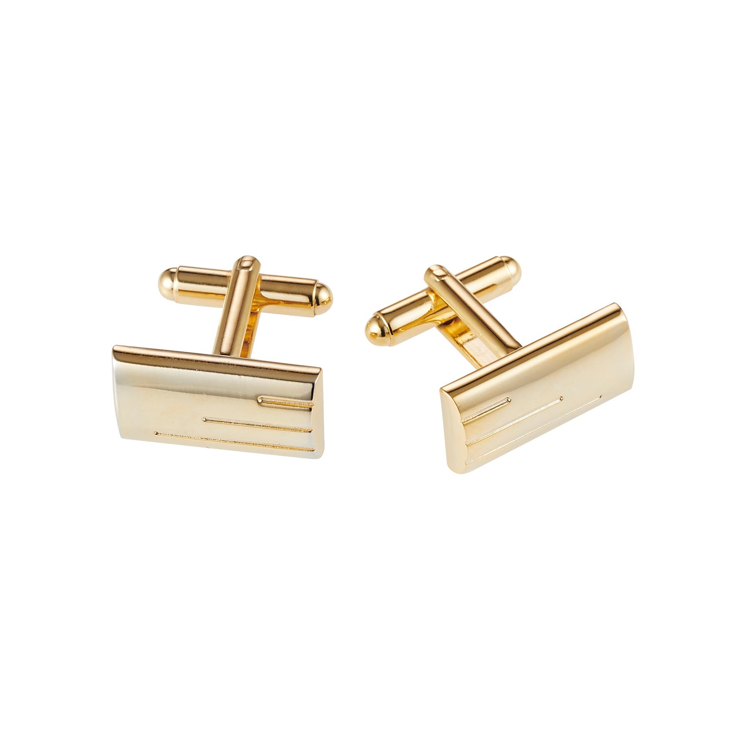 Polished Gold Plated Domed Shape Cufflinks