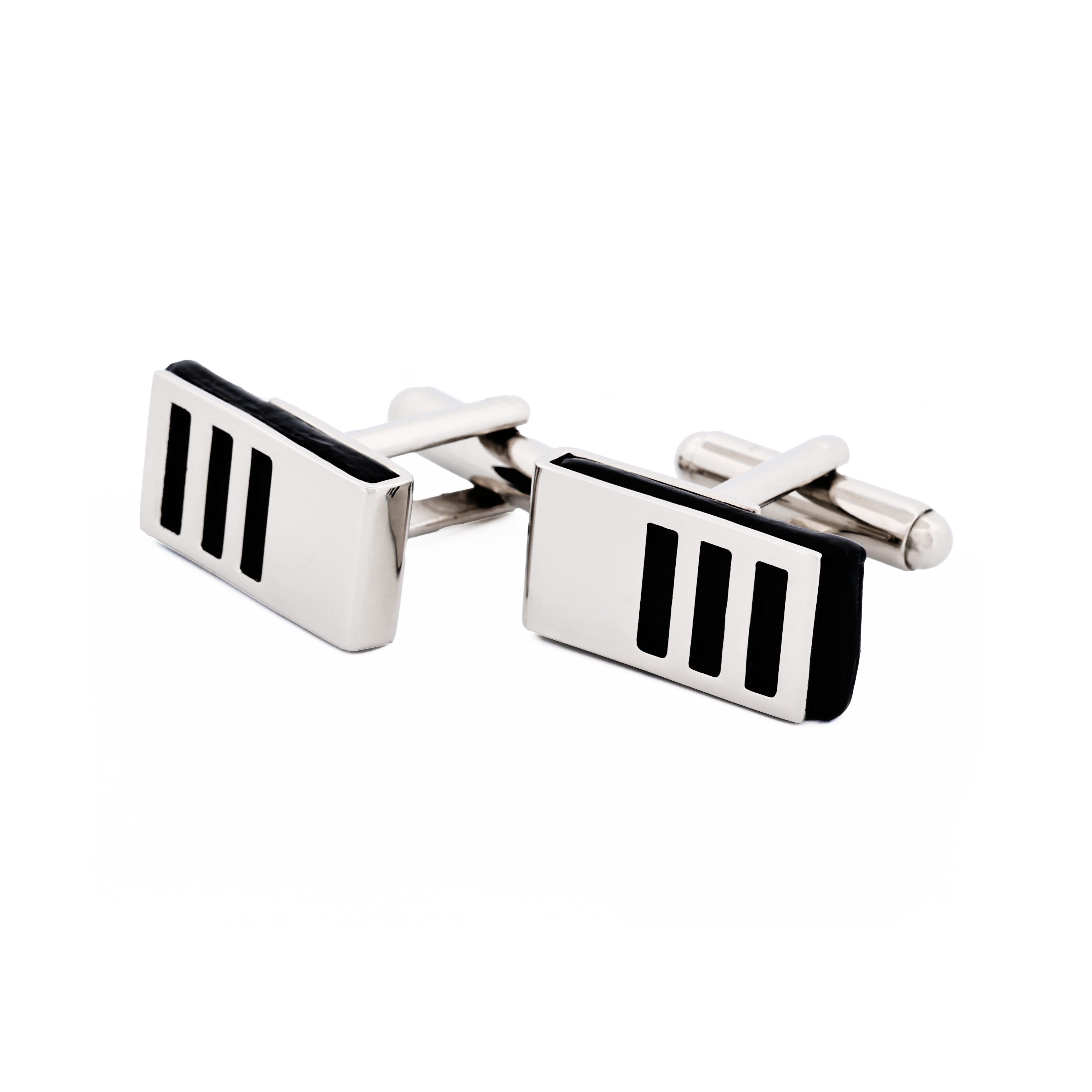 Rhodium Black Epoxy Cufflinks