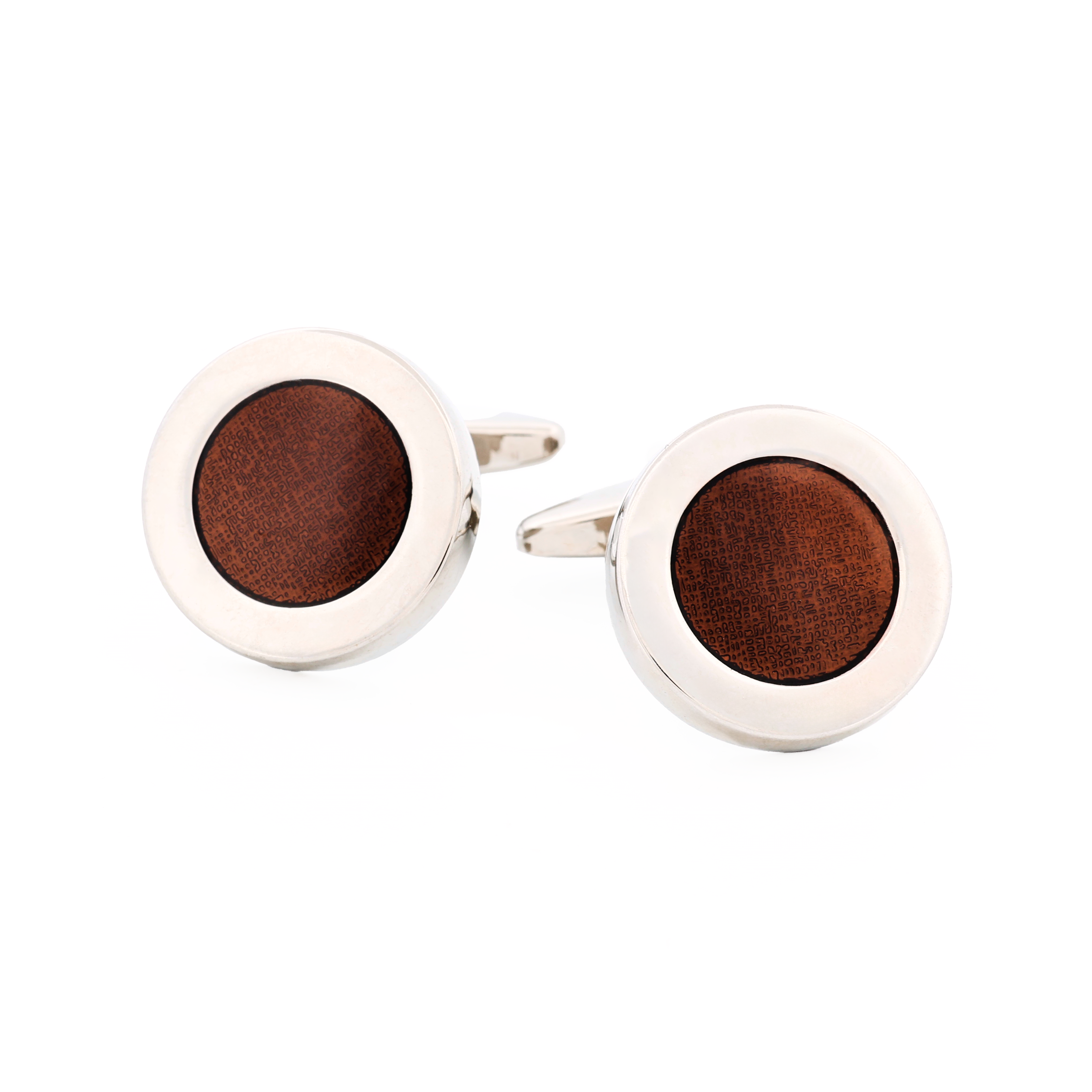 Brown Enamel Cufflinks