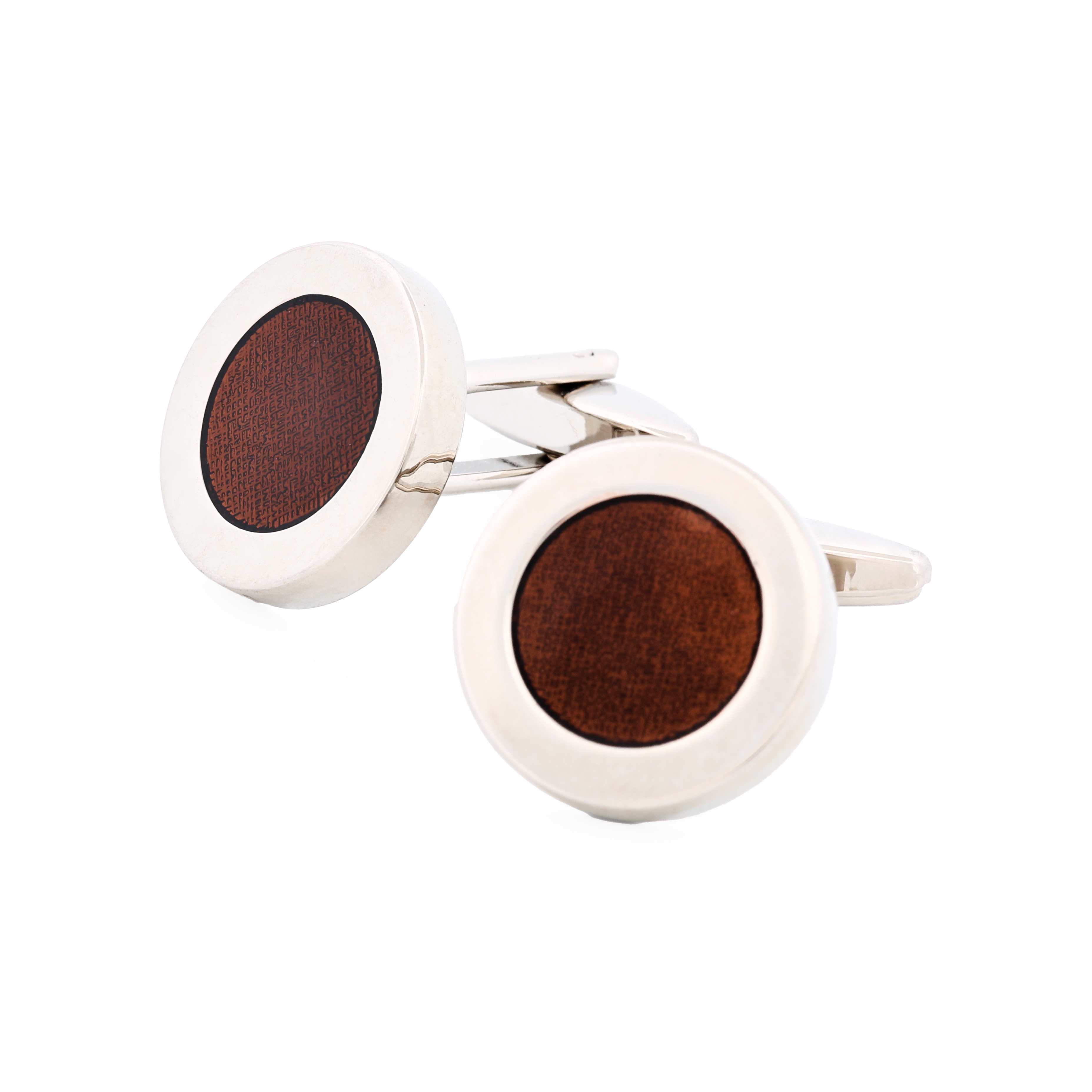 Brown Enamel Cufflinks
