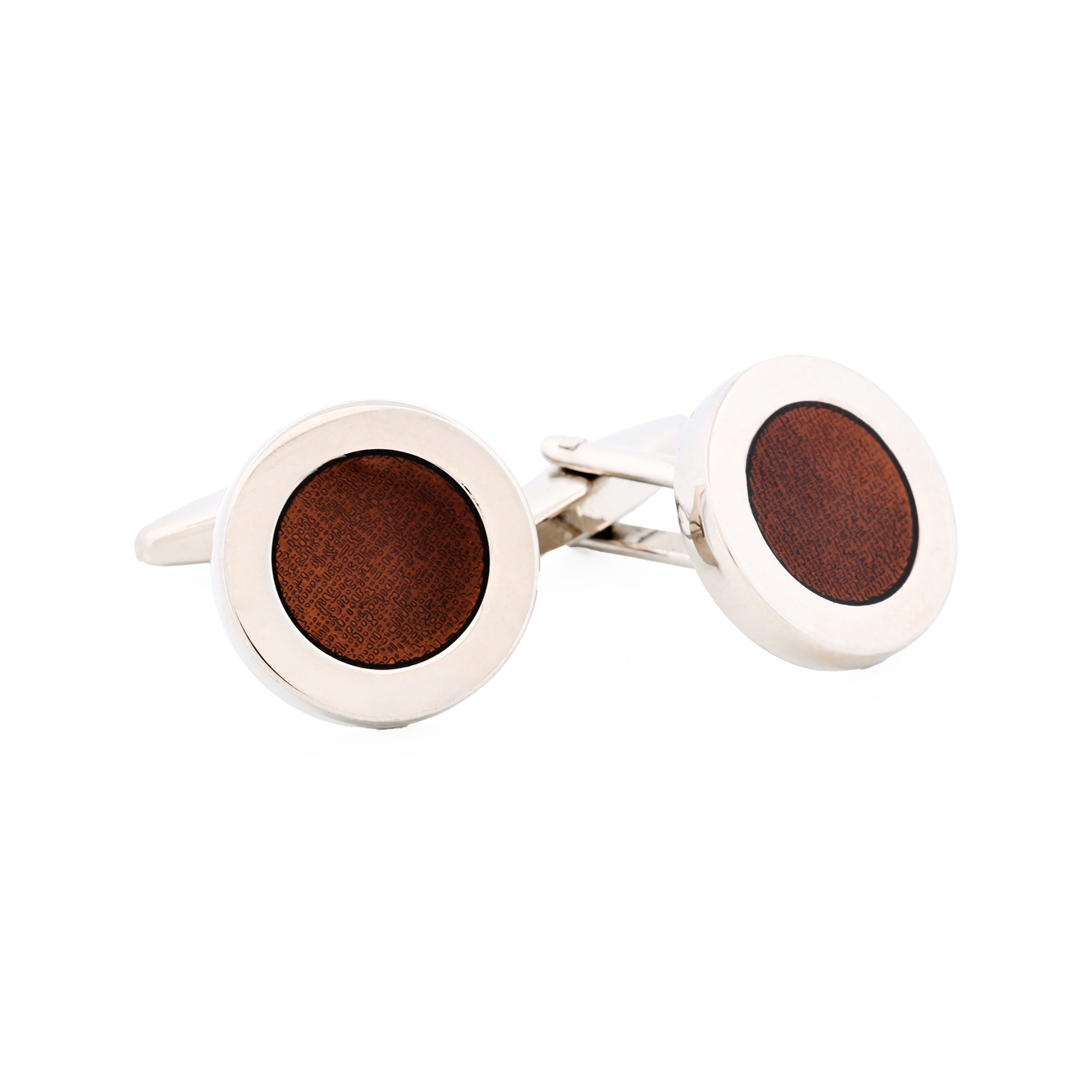 Brown Enamel Cufflinks