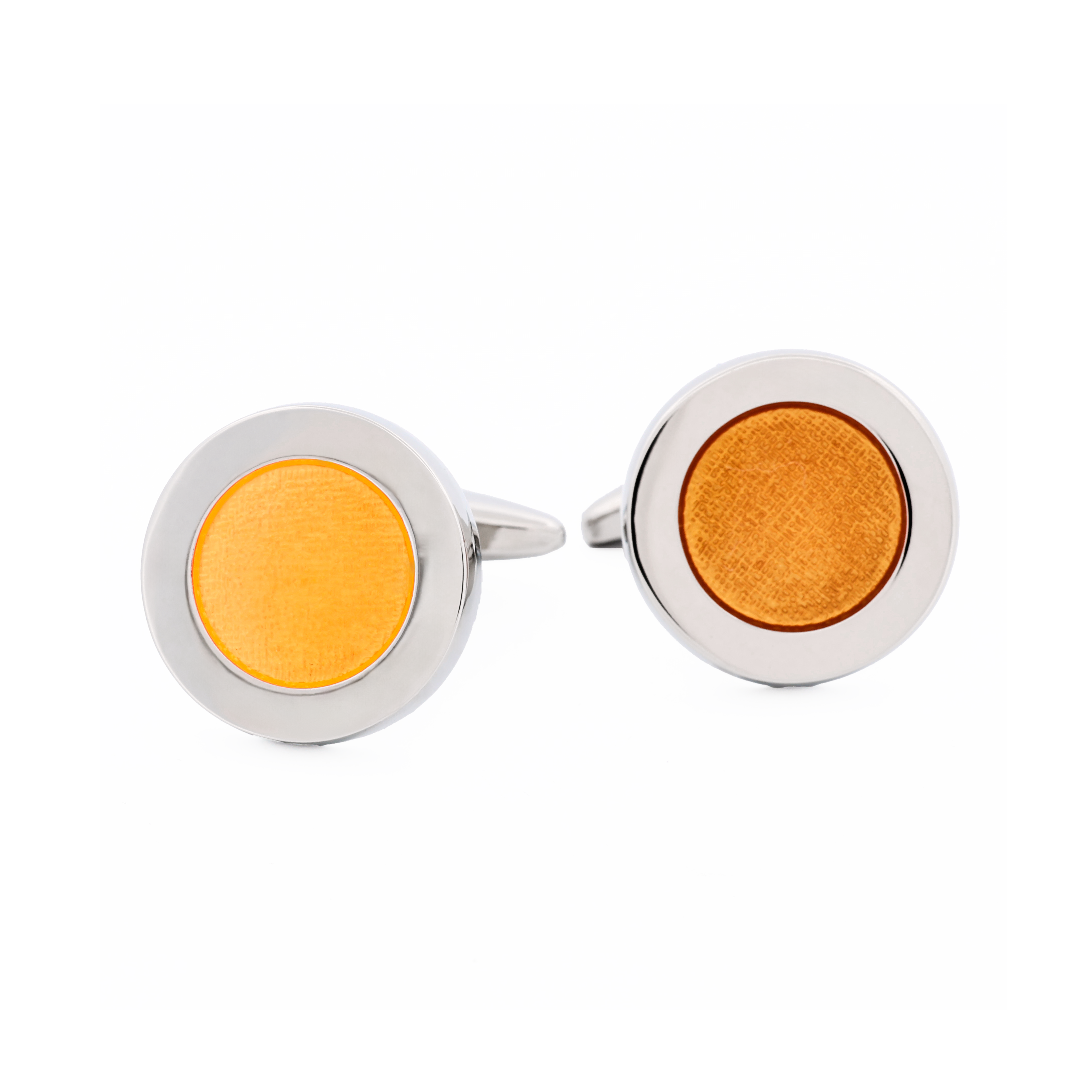 Orange Enamel Cufflinks