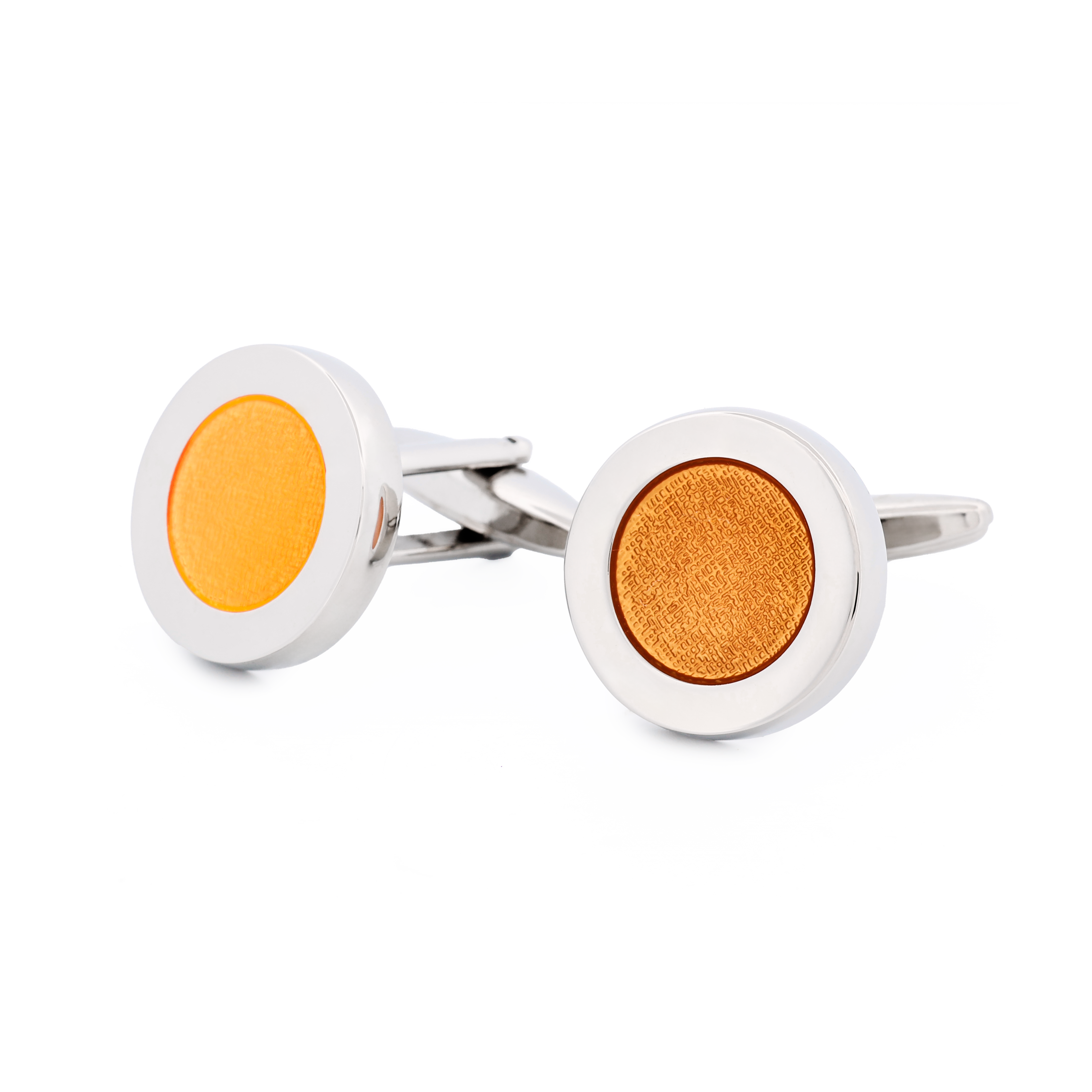 Orange Enamel Cufflinks