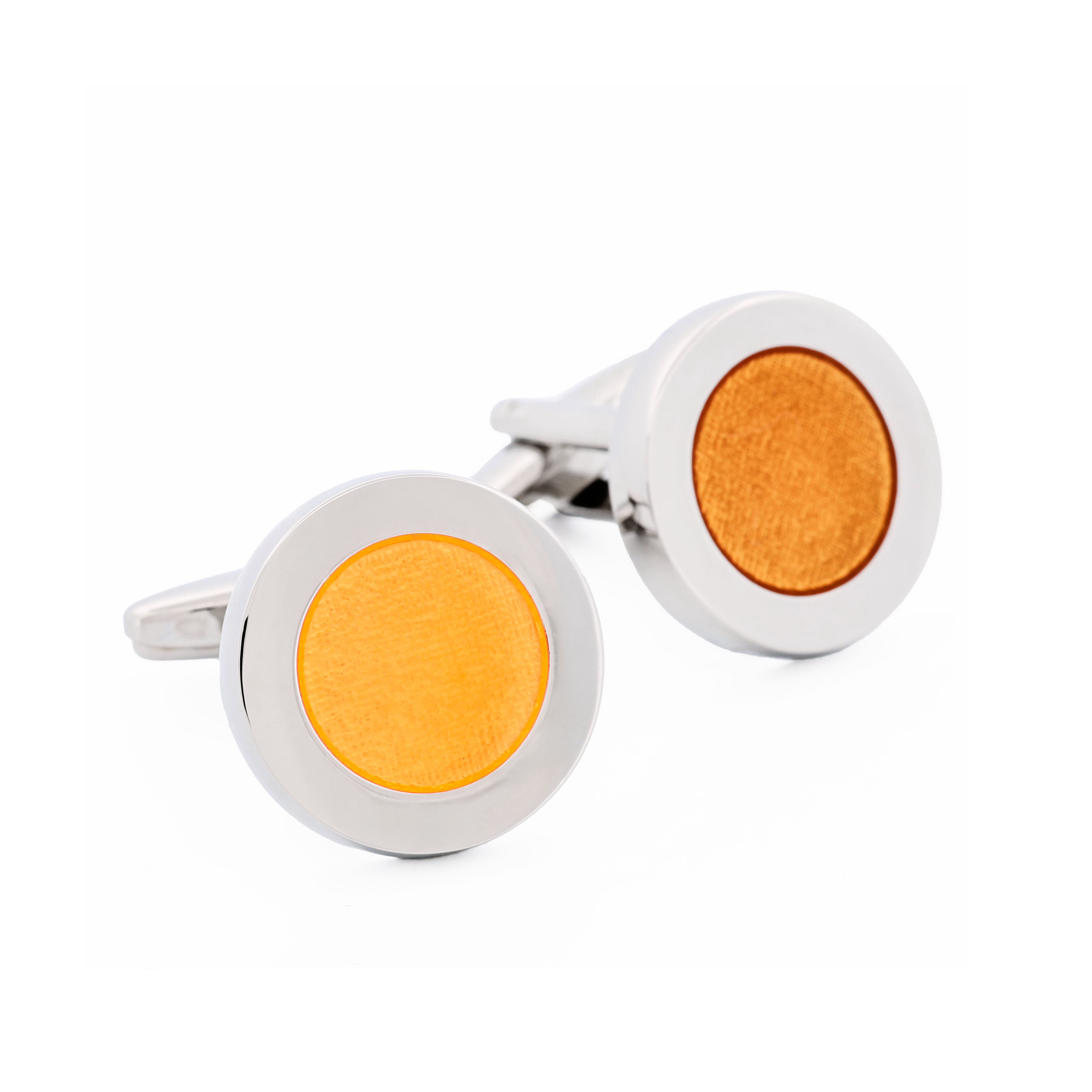 Orange Enamel Cufflinks