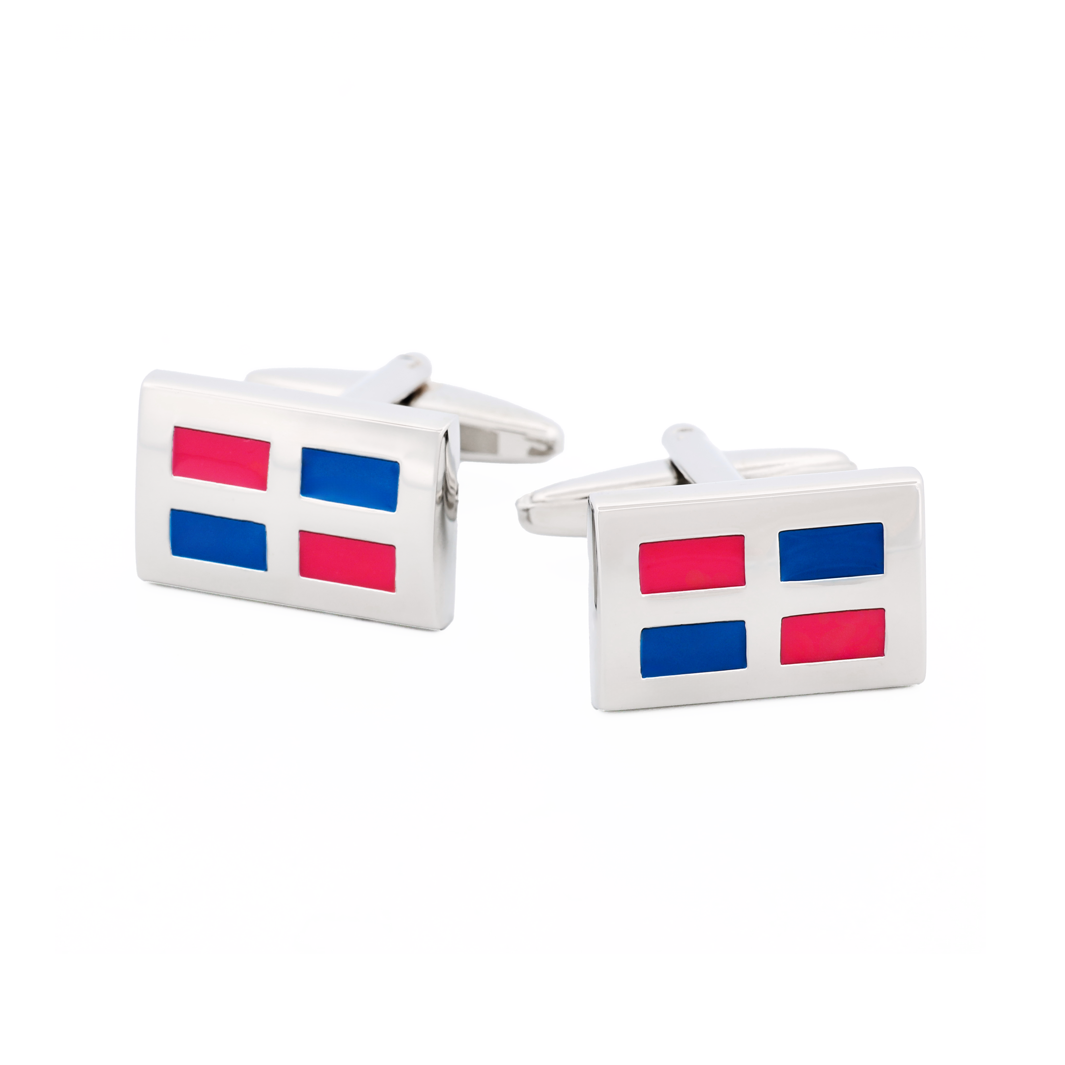 Pink Purple Enamel Cufflinks