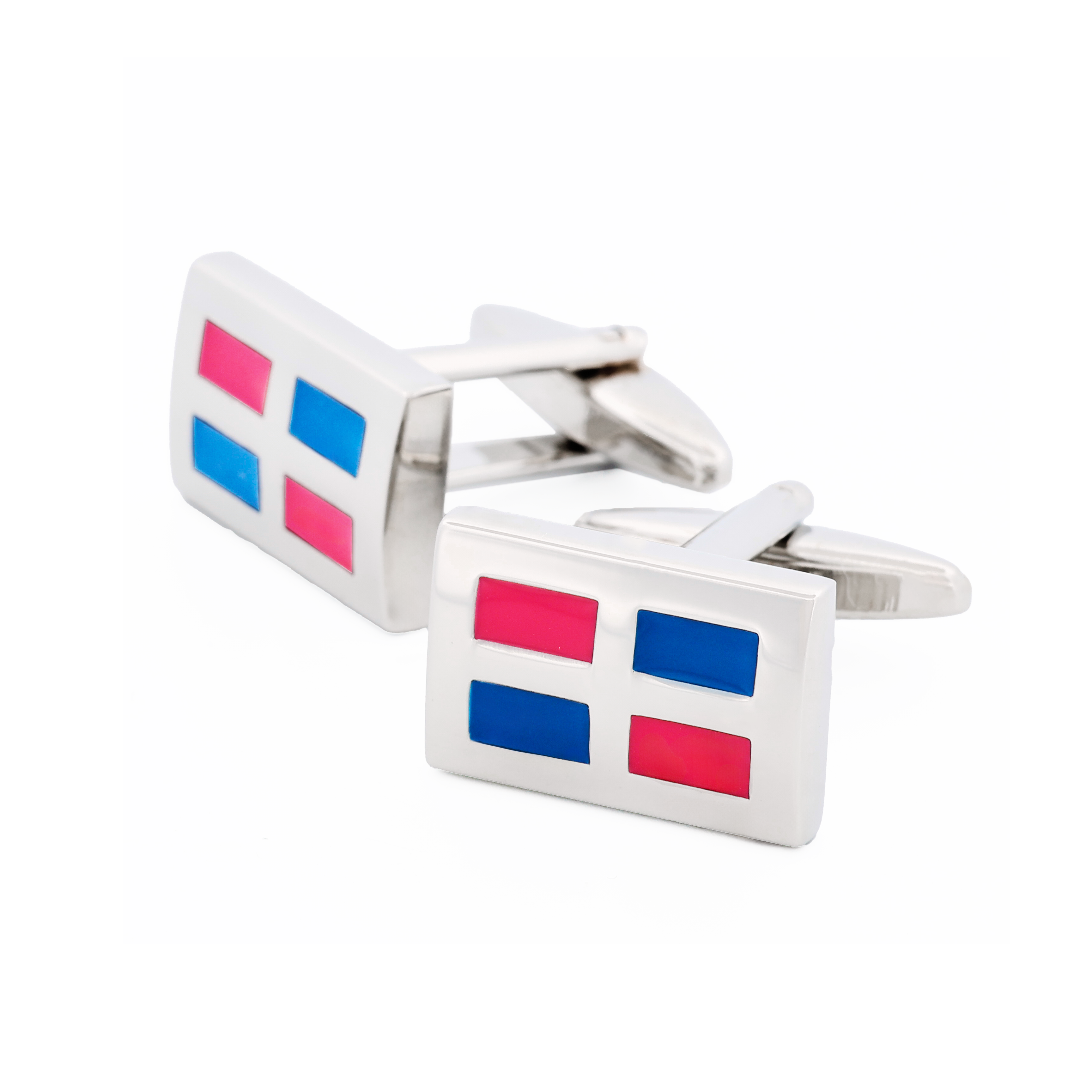 Pink Purple Enamel Cufflinks