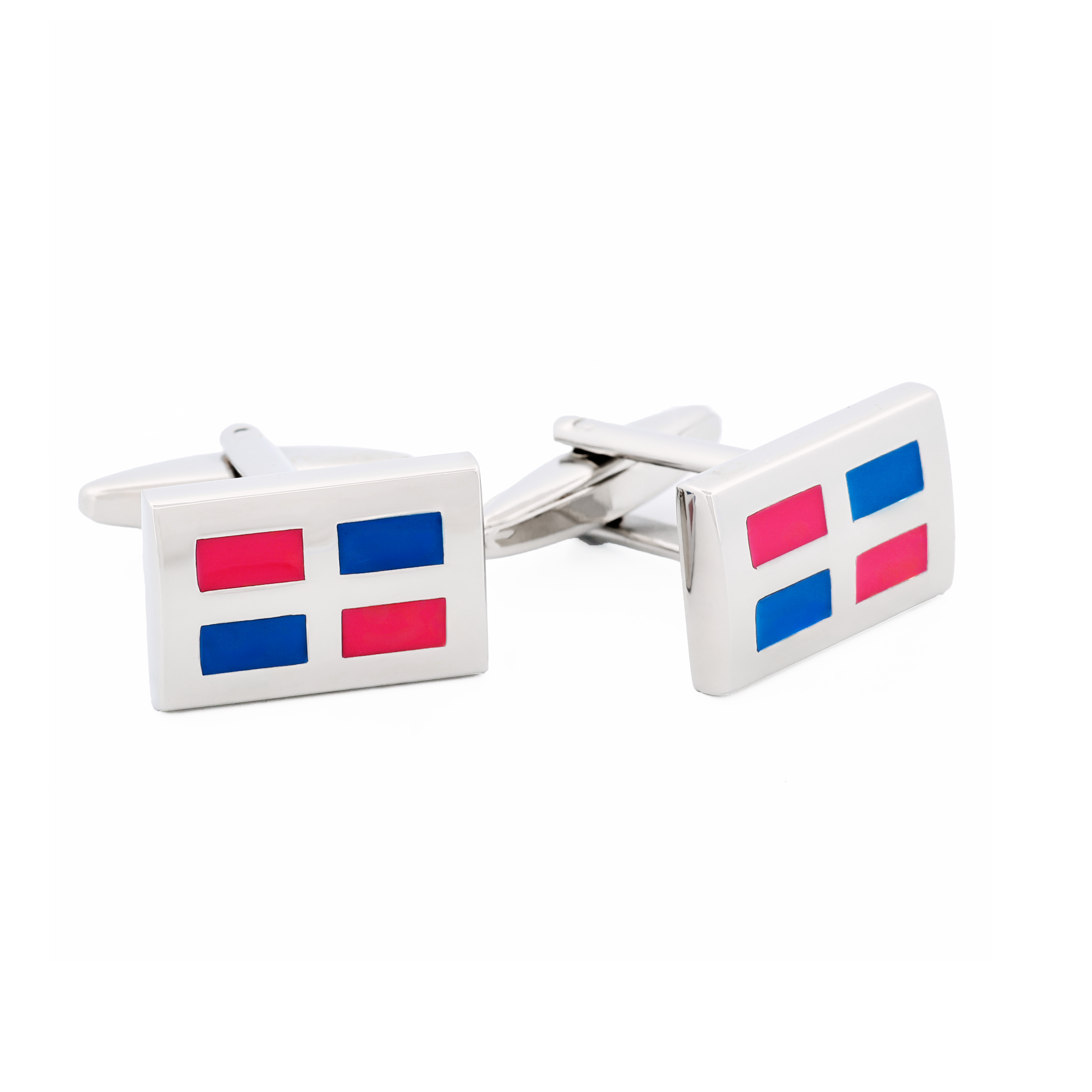 Pink Purple Enamel Cufflinks
