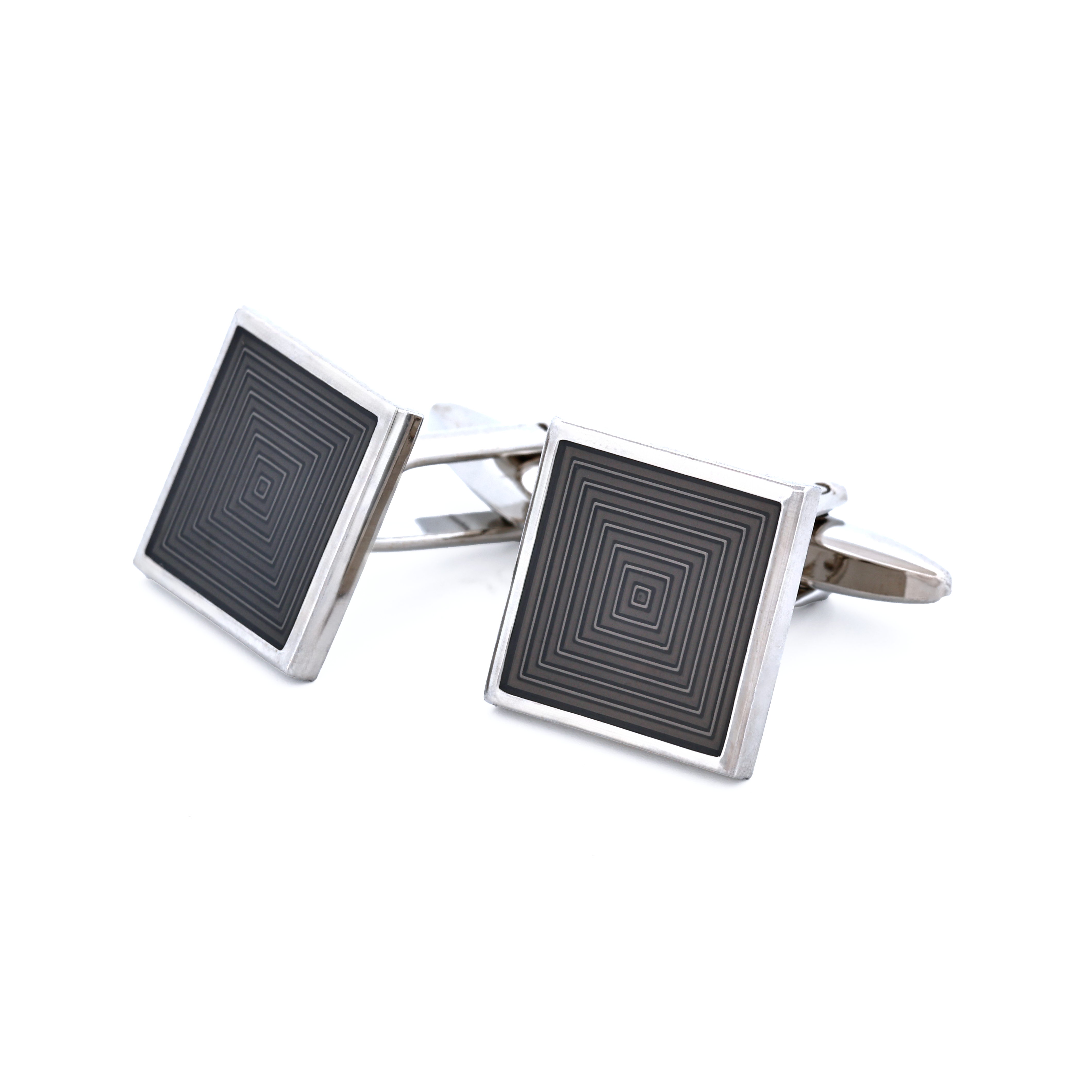Charcoal Enamel Cufflinks