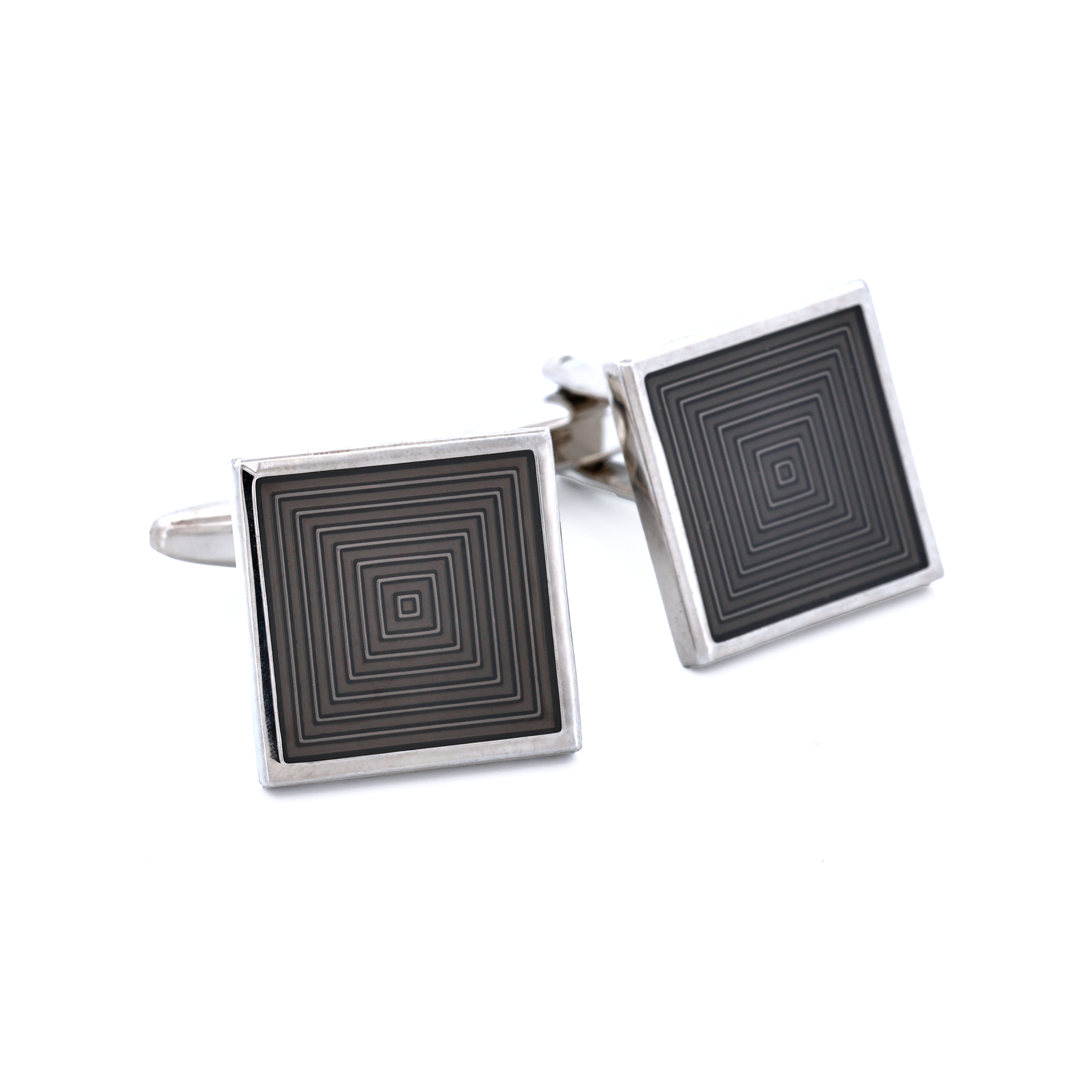 Charcoal Enamel Cufflinks