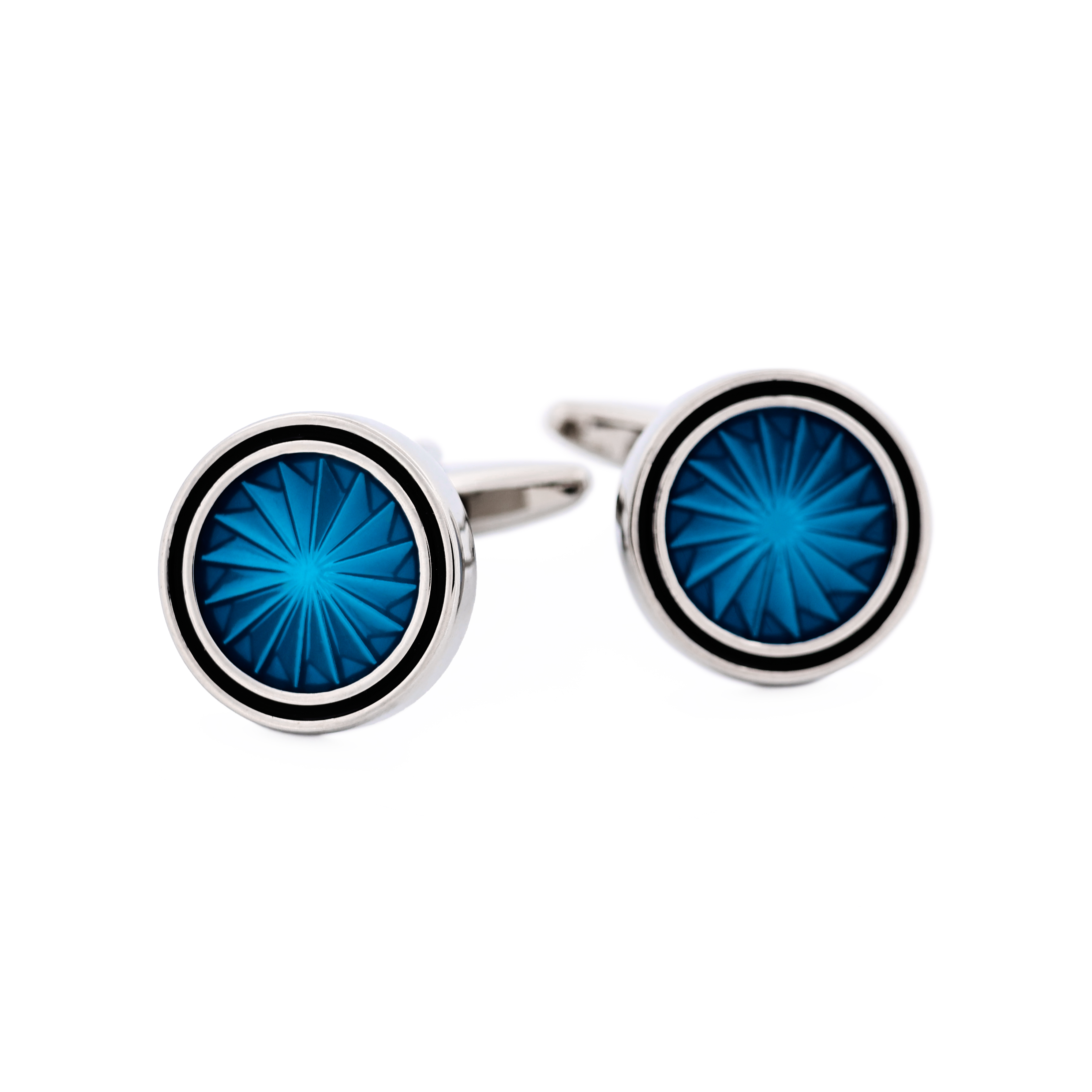 Jade Resin Round Cufflinks