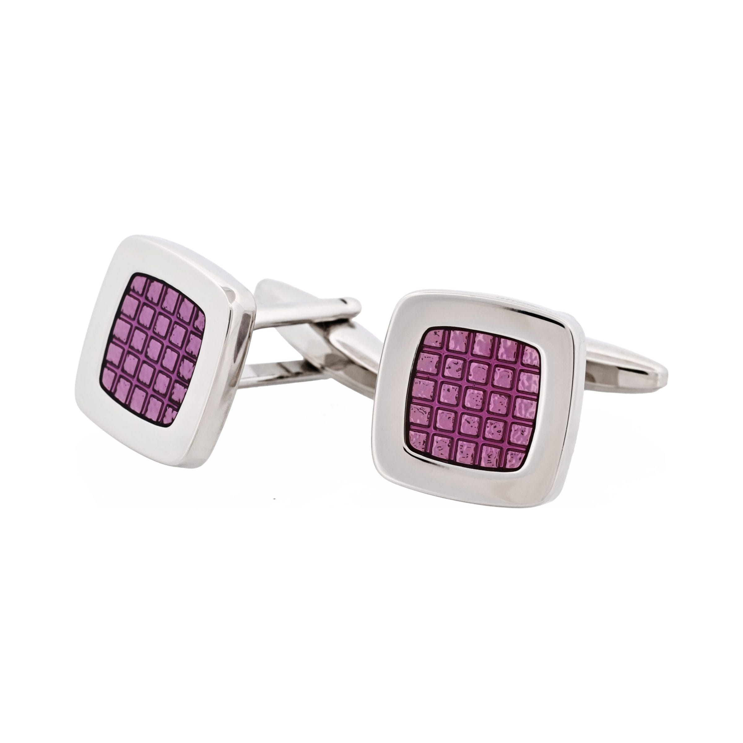 Purple Enamel Square Cufflinks