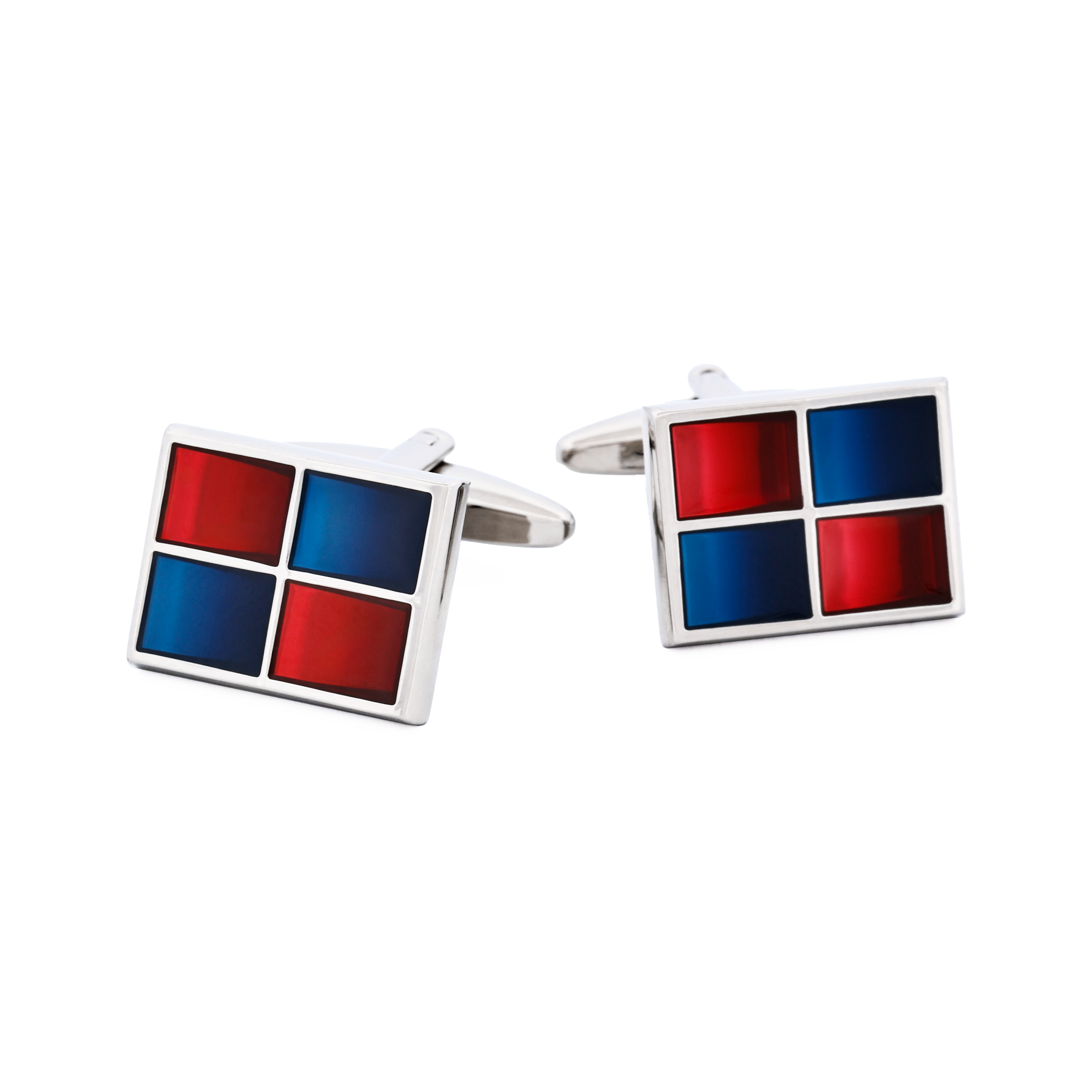 Navy/Red resin Cufflinks