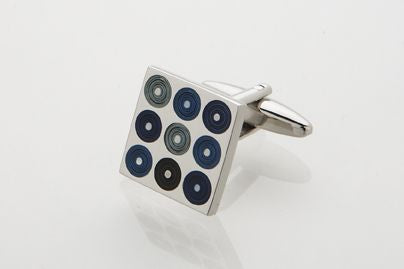 Blue Circled Enamel Cufflinks