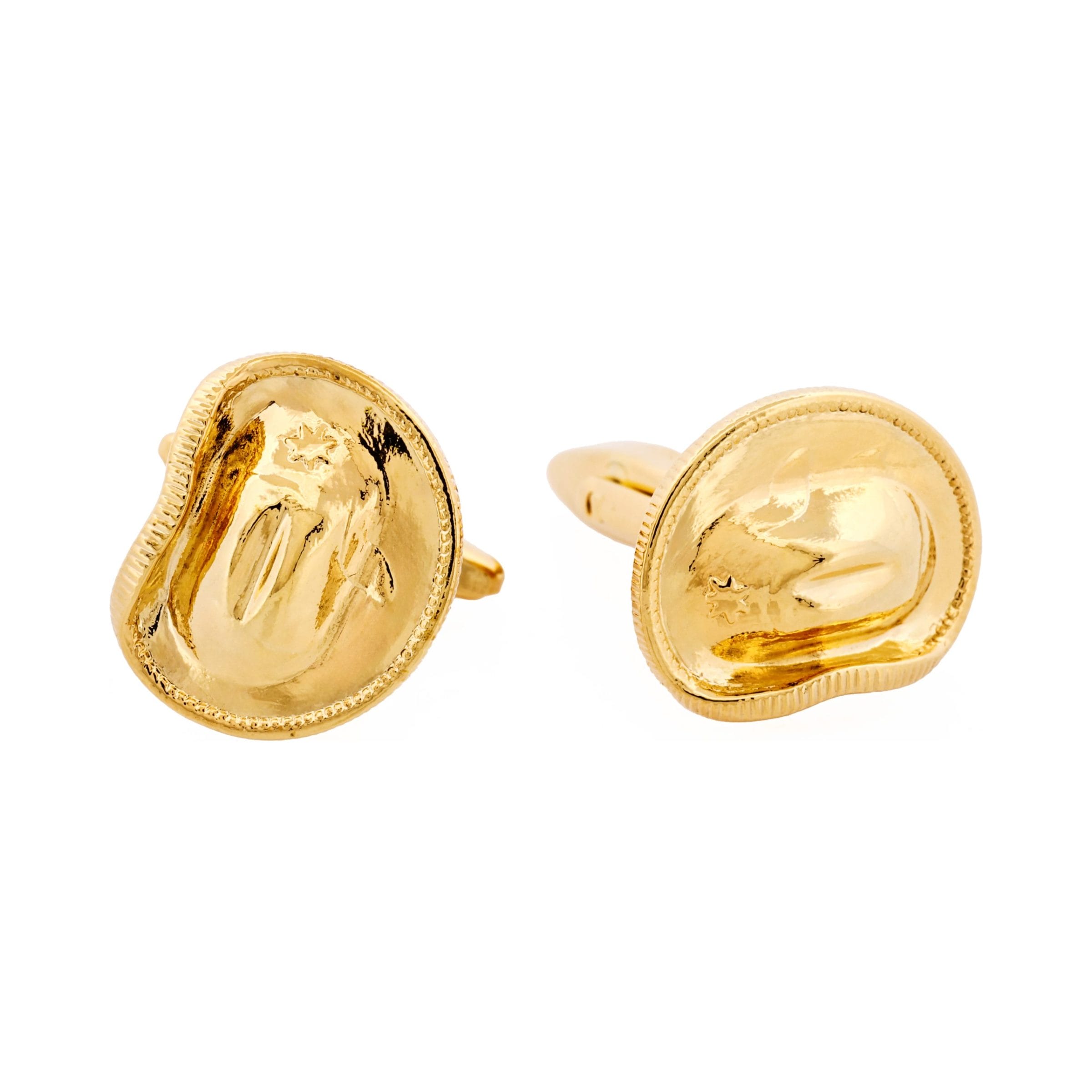 Gold Army Digger's Hat Cufflinks