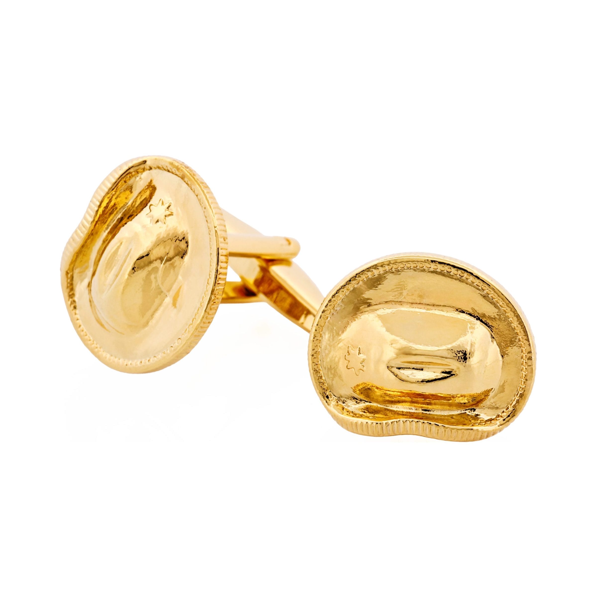 Gold Army Digger's Hat Cufflinks