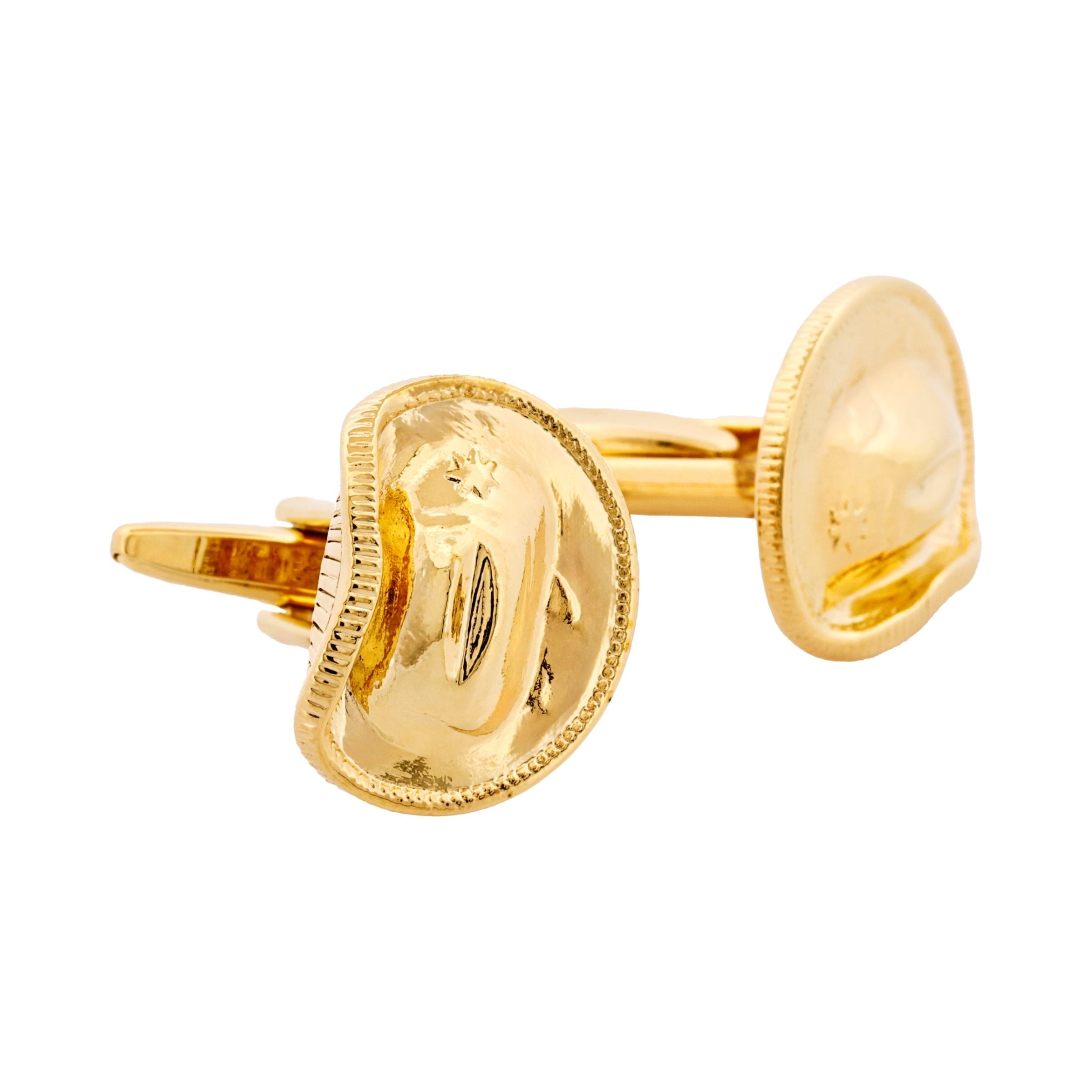 Gold Army Digger's Hat Cufflinks