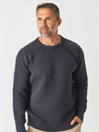 Merino Moss Stitch Crew-2175Mo