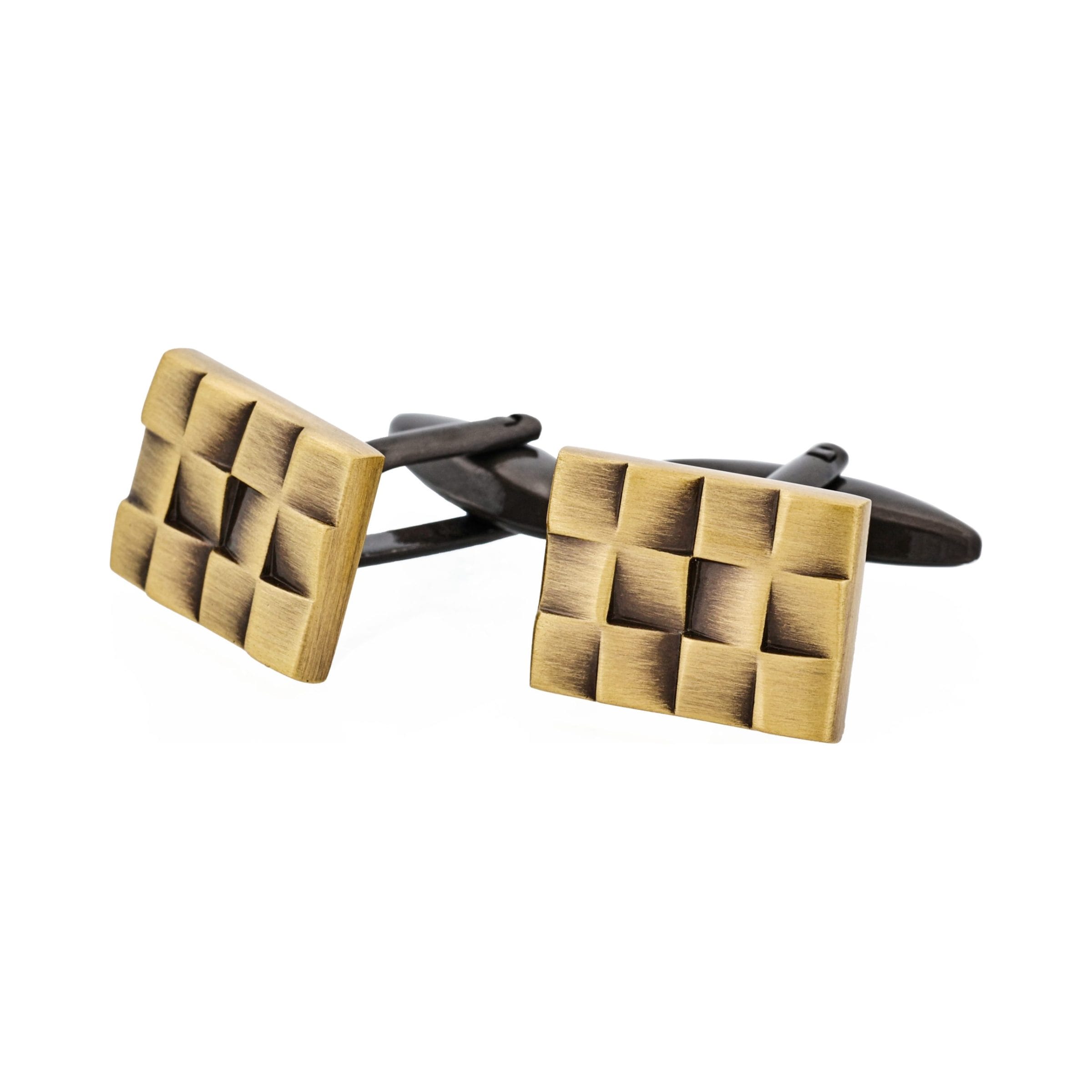 Burnish Gold Plated Woven Cufflinks