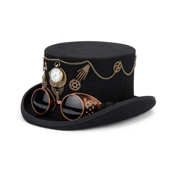 Timekeeper 5" Wool Felt Top Hat - Harrys for Menswear