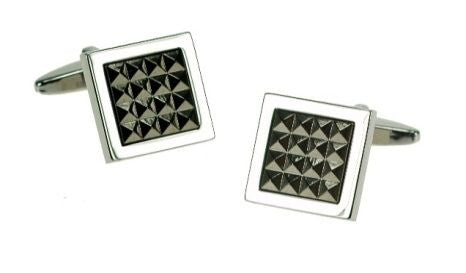 Rhodium Gun Metal Cufflinks