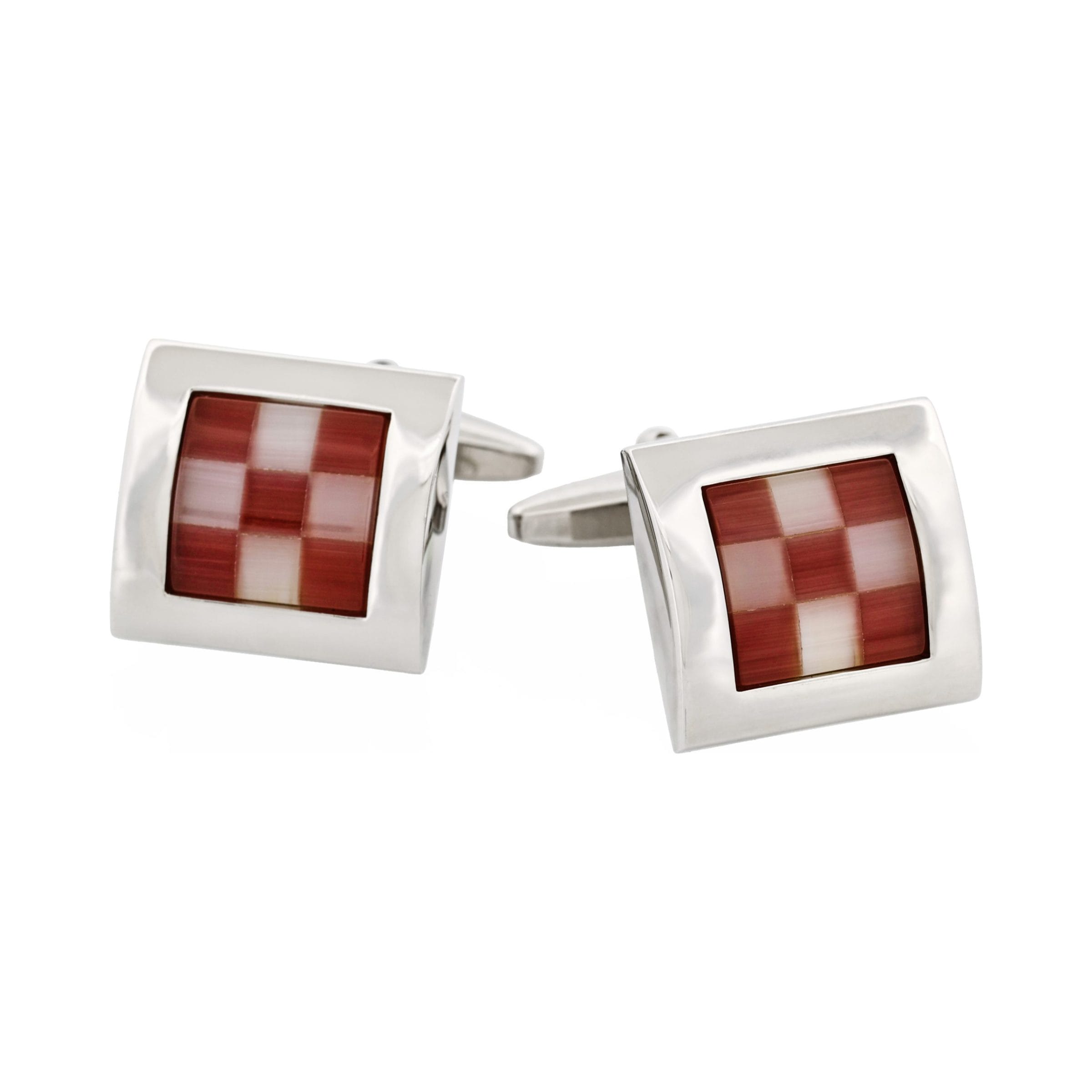 Purple & White Cat's Eye Cufflinks