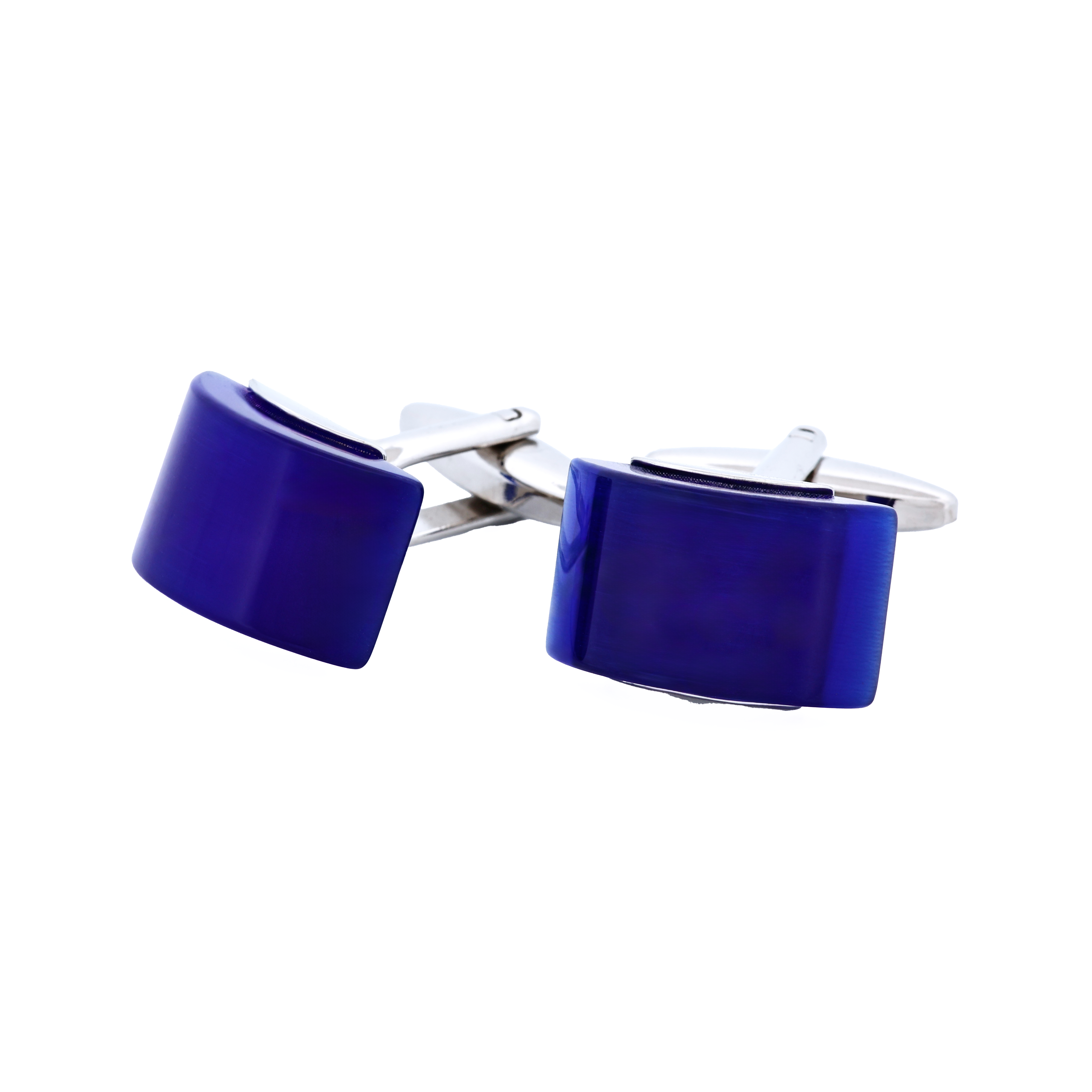 Dark Blue Cat's Eye Cufflinks