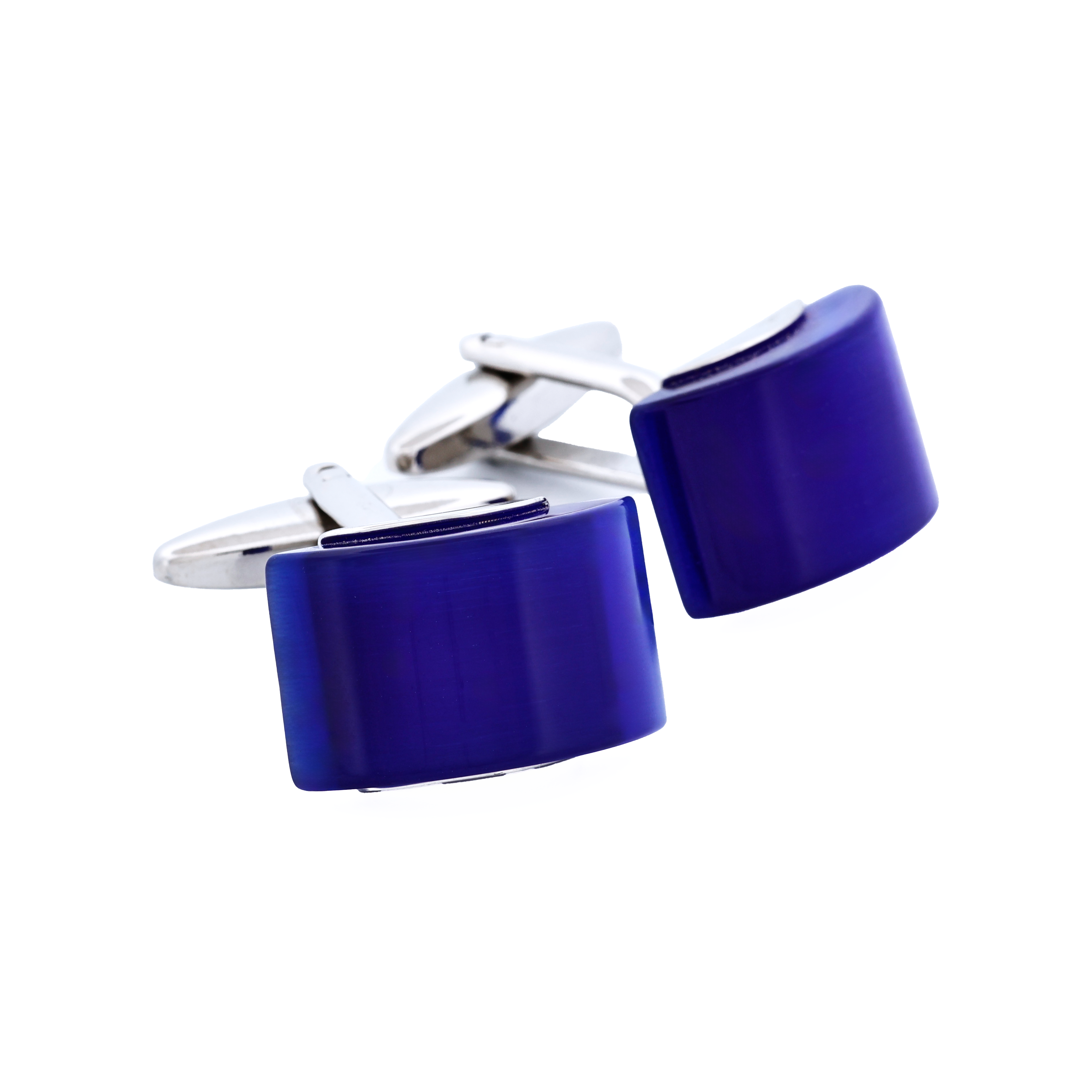 Dark Blue Cat's Eye Cufflinks