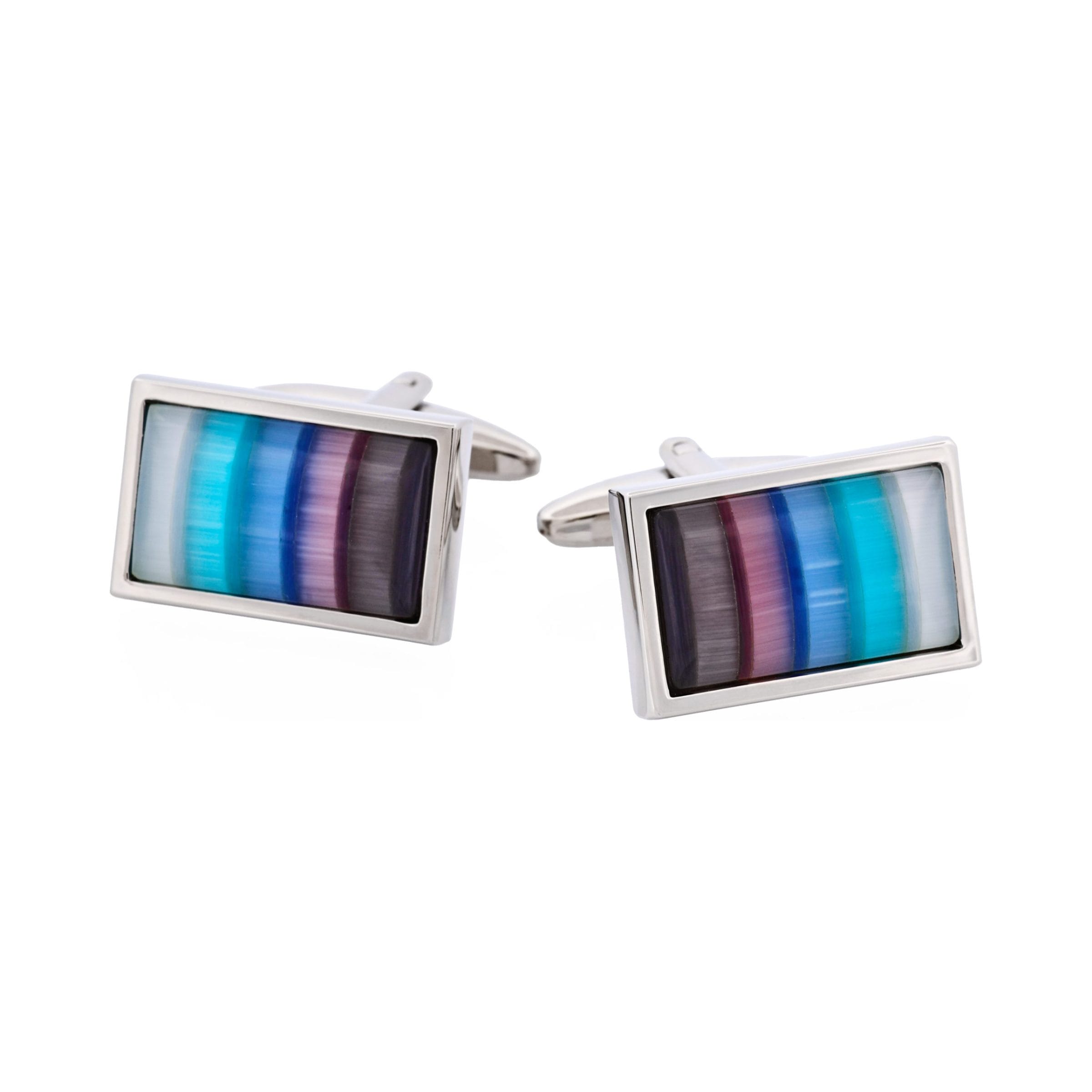 Multi Coloured Cat's Eye Cufflinks