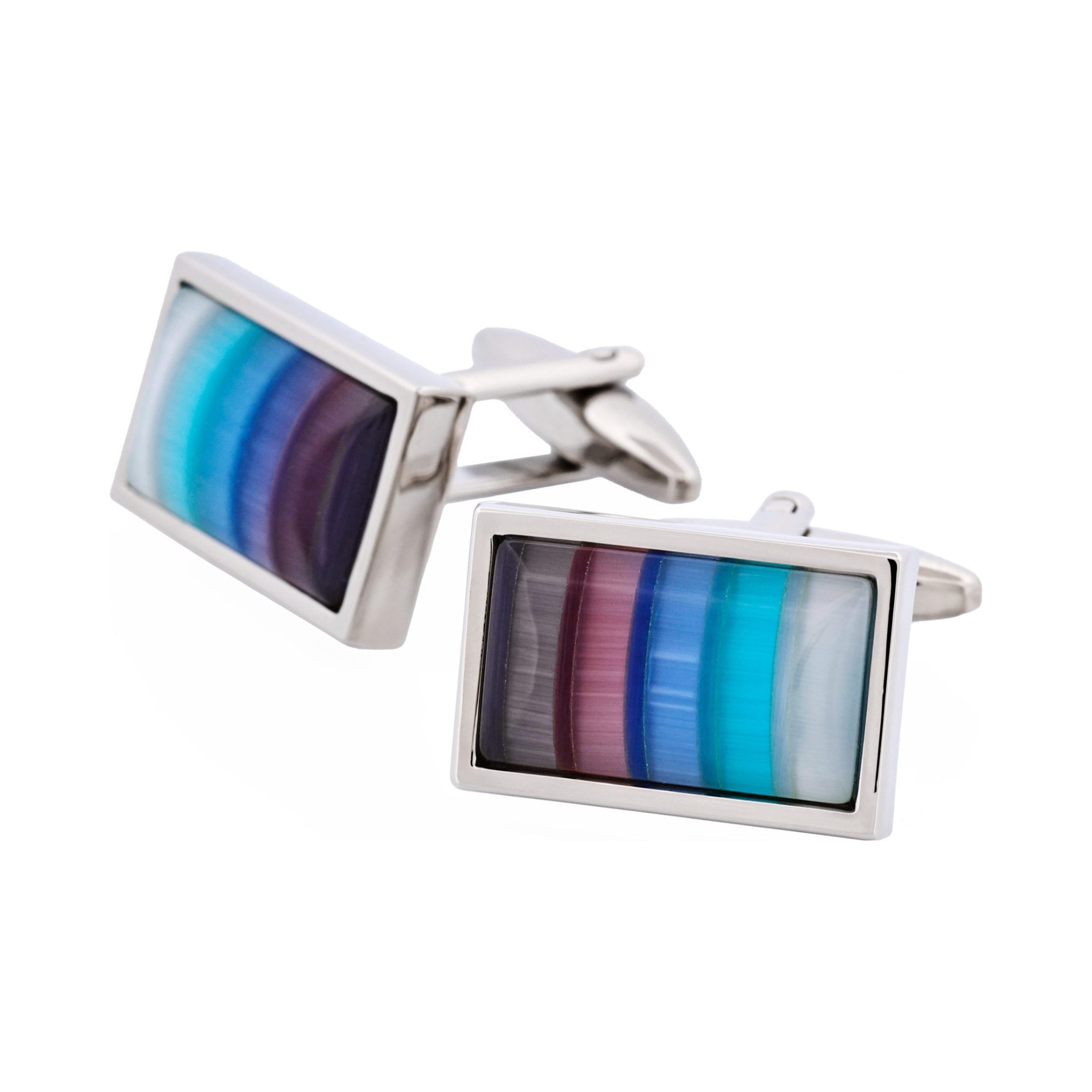 Multi Coloured Cat's Eye Cufflinks