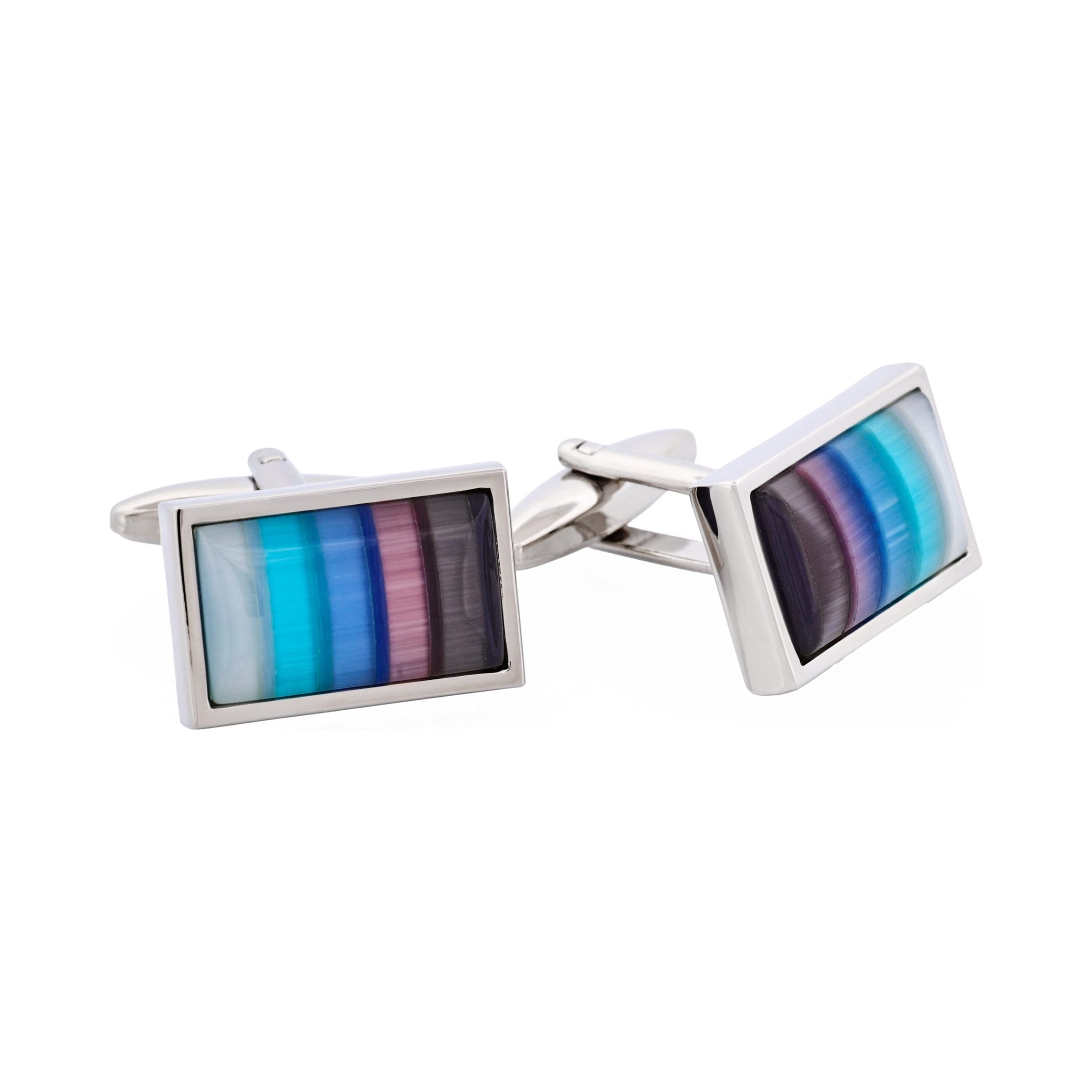 Multi Coloured Cat's Eye Cufflinks