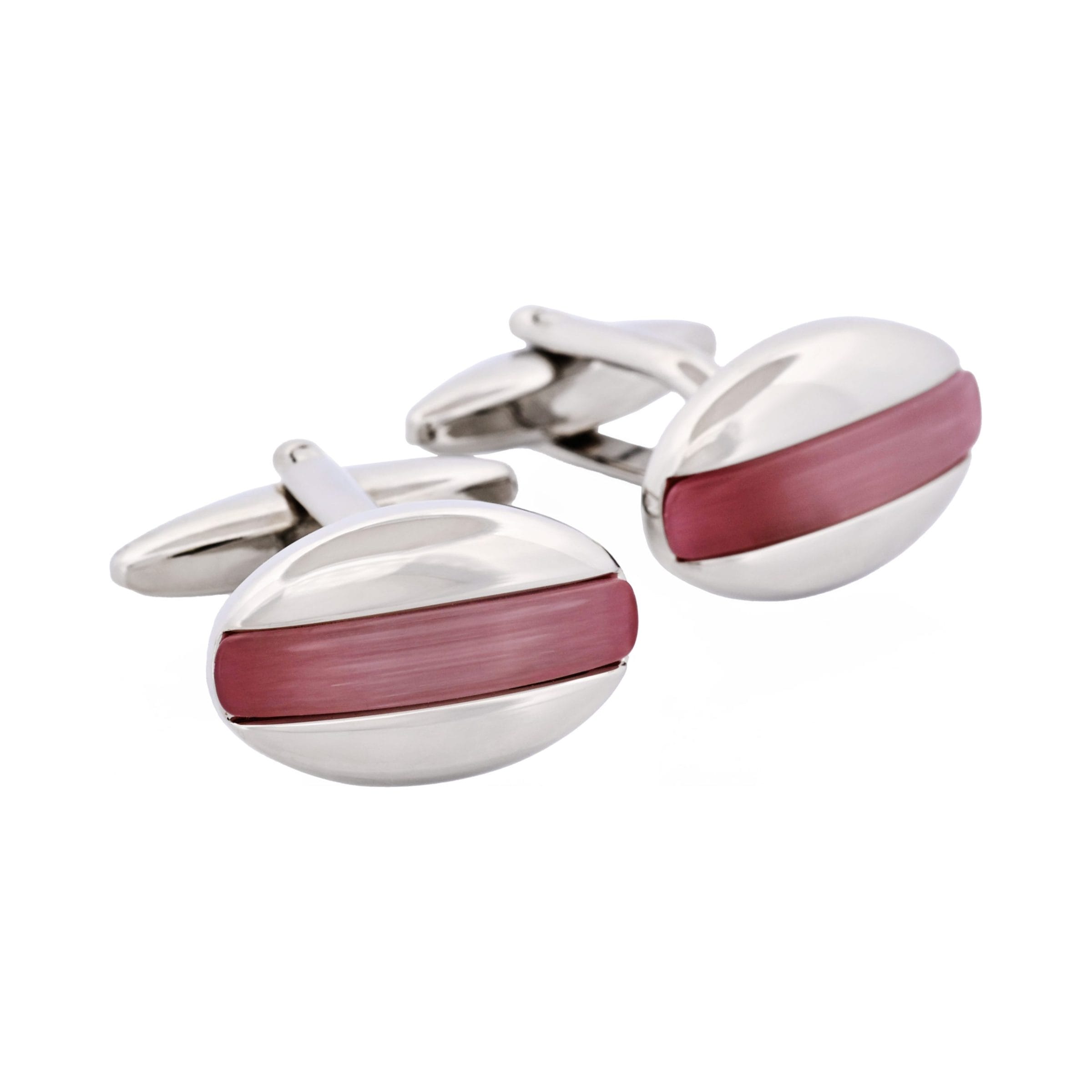 Lilac Cat's Eye Oval Cufflinks