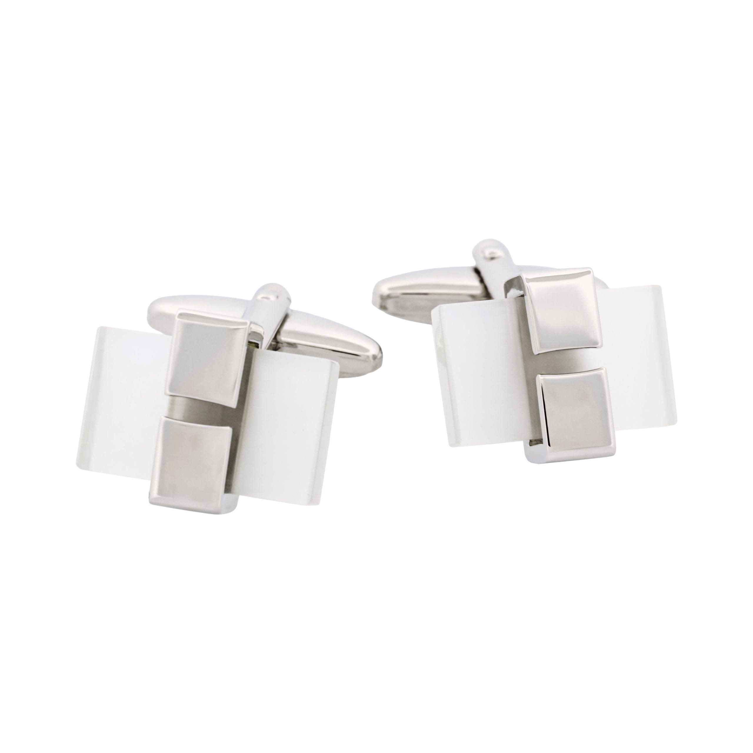 White Cat's Eye Cufflinks