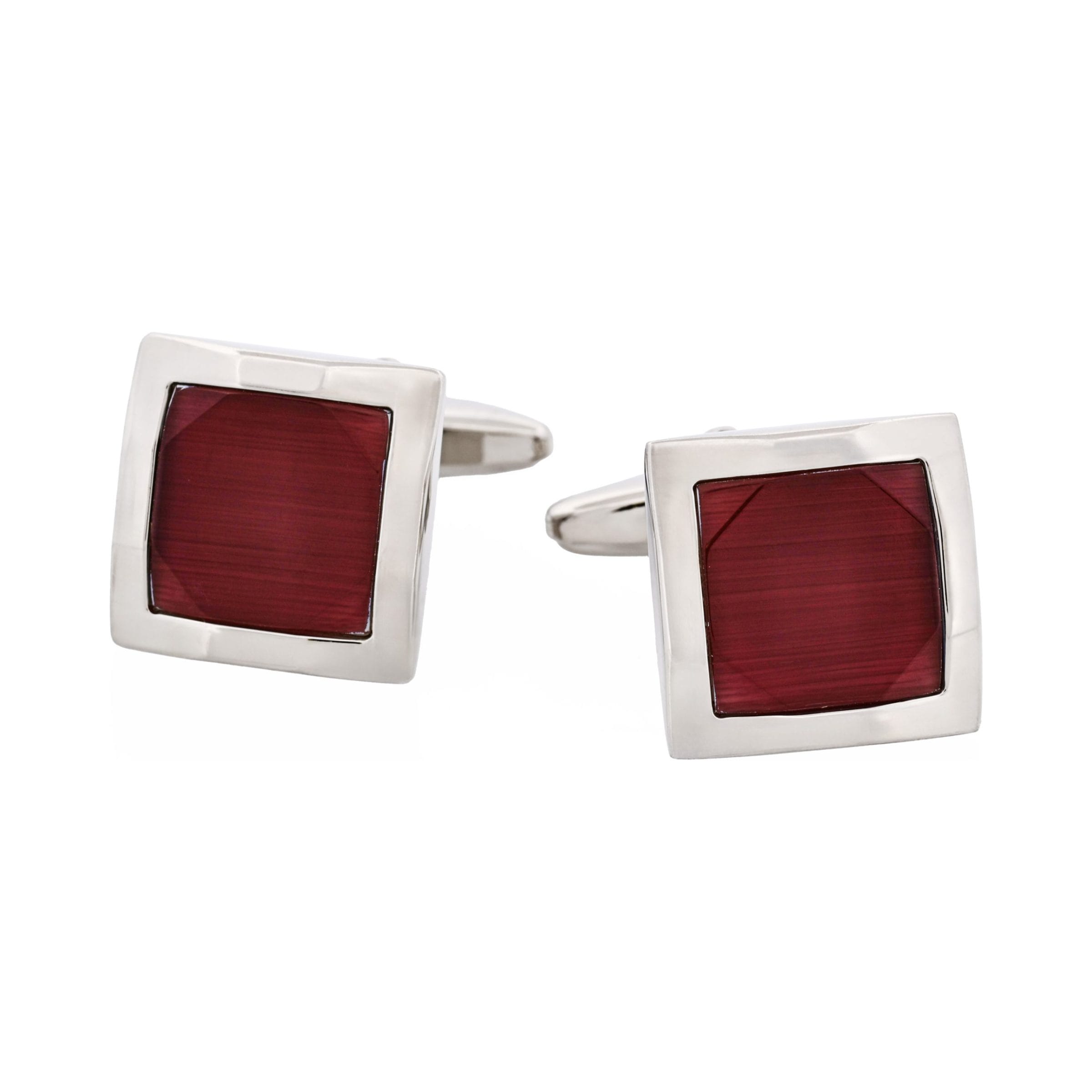 Purple Cat's Eye Square Cufflinks