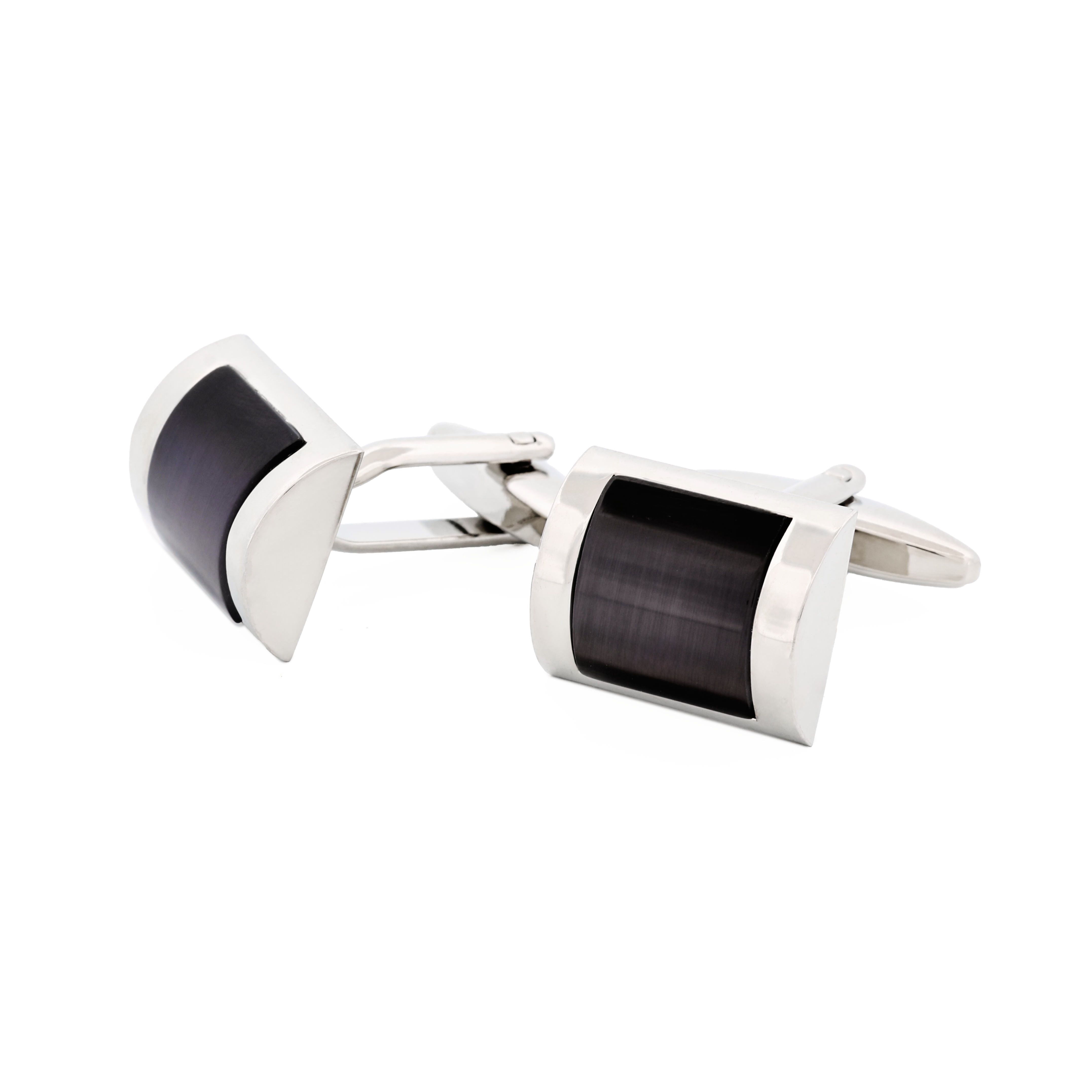 Charcoal Cat's Eye Cufflinks
