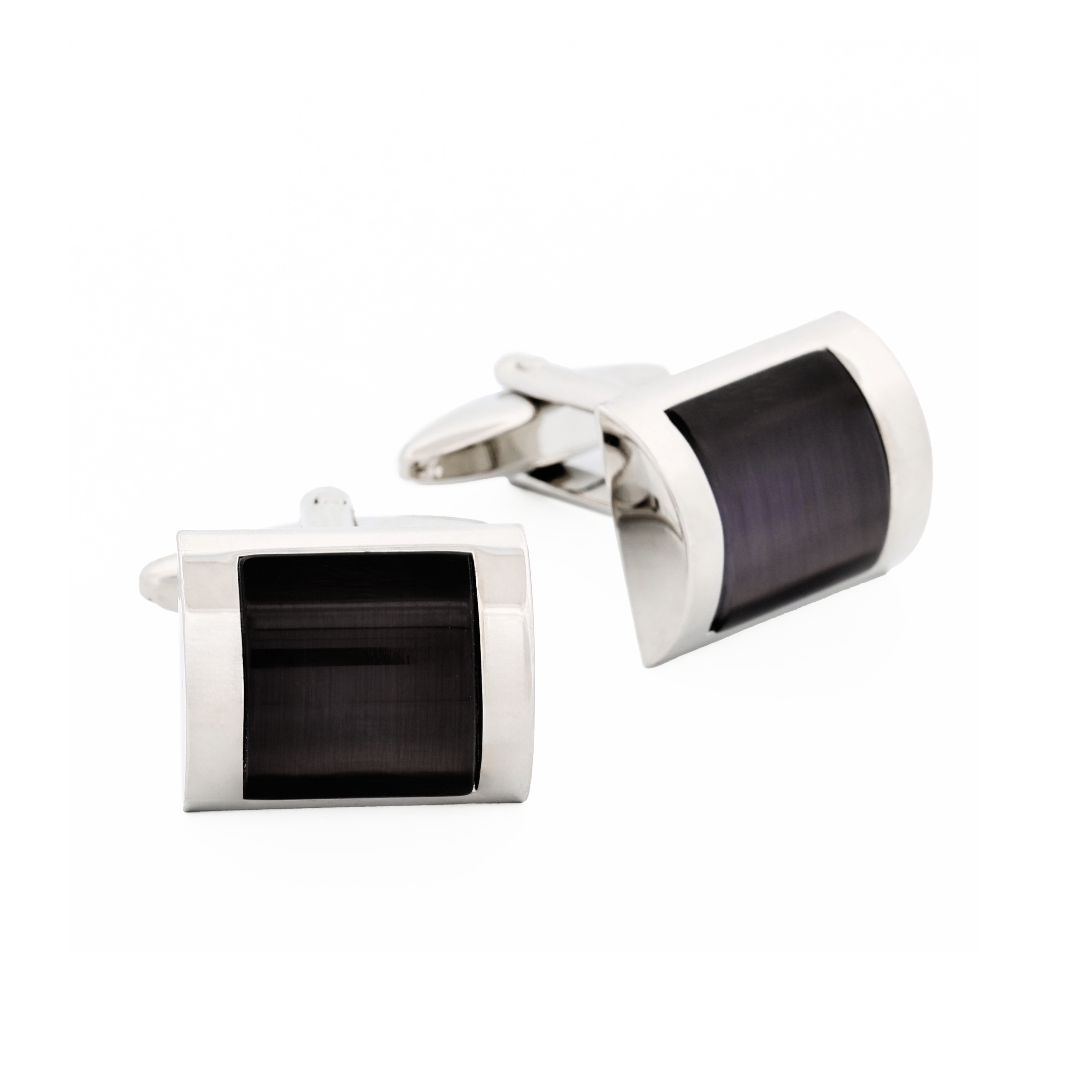 Charcoal Cat's Eye Cufflinks