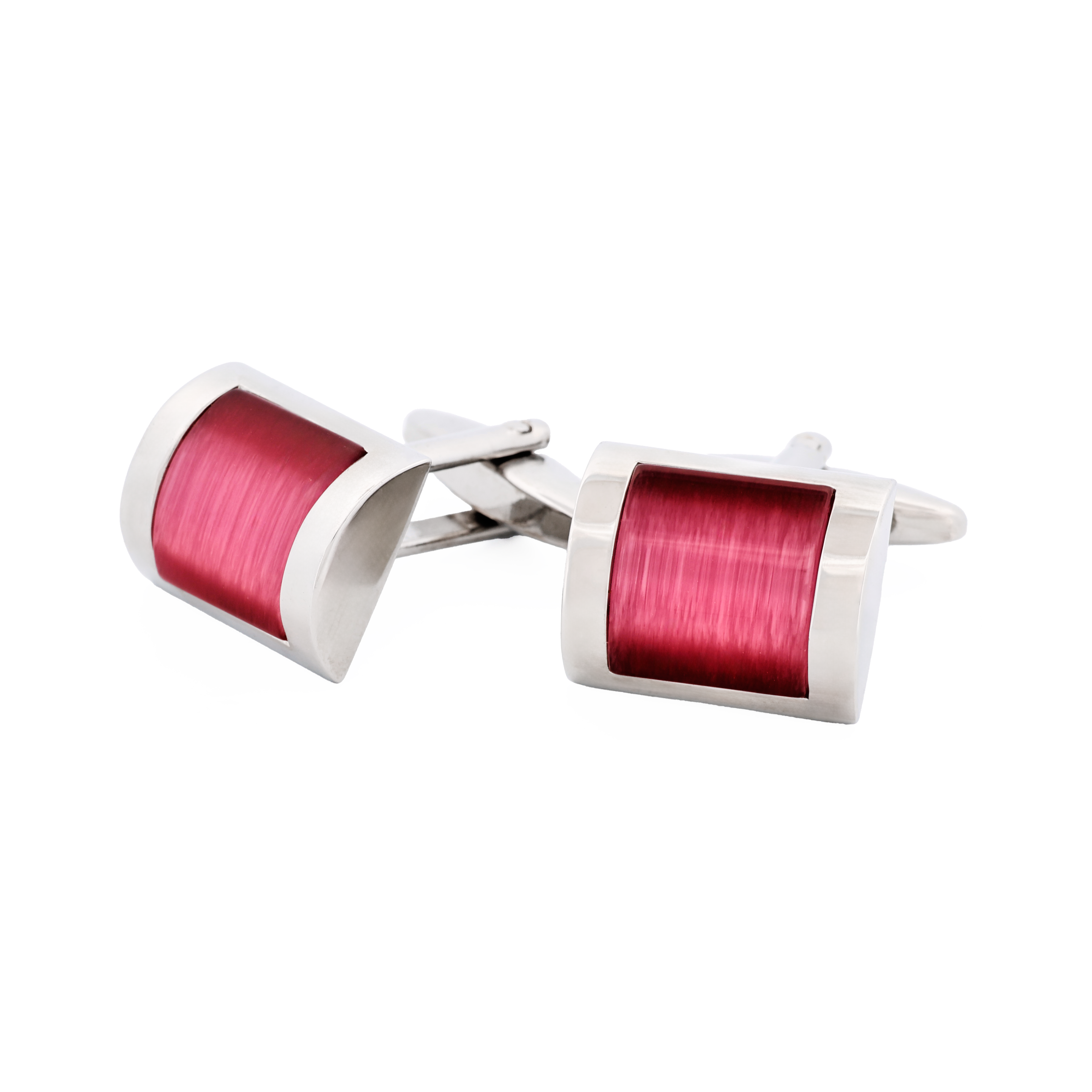 Pink cat's eye Cufflinks